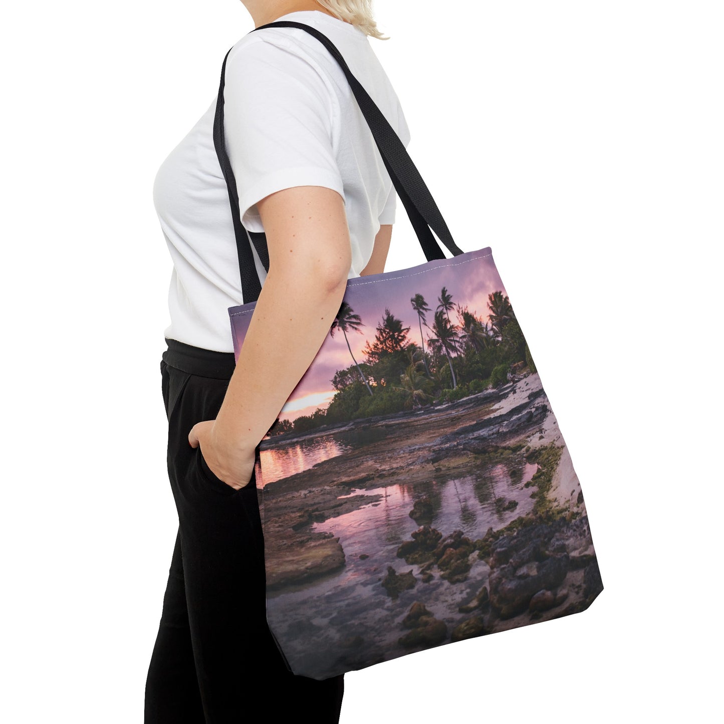 Canvas Bag with Beach Prints