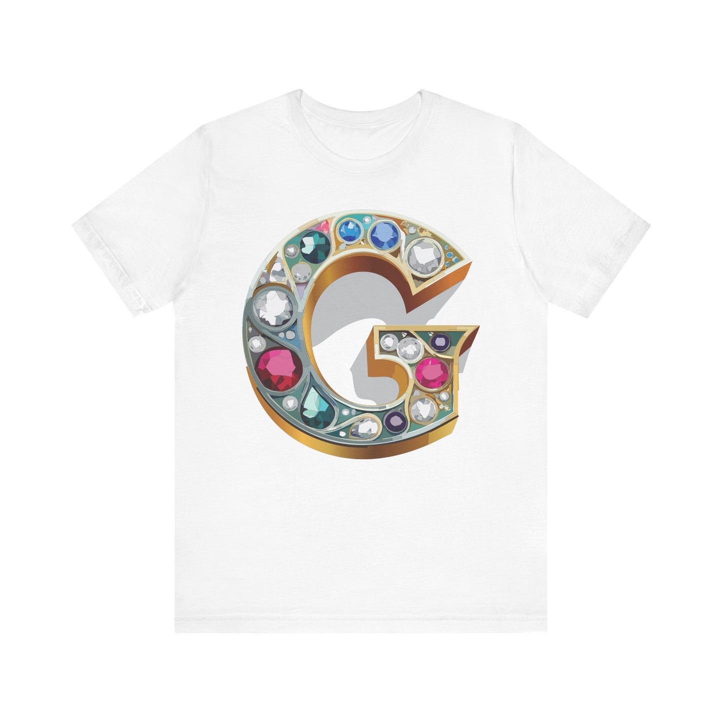 Letter Shirt, Shirt with Letters, Tee Shirt with Gold Letter, Shirt with Antique Letters