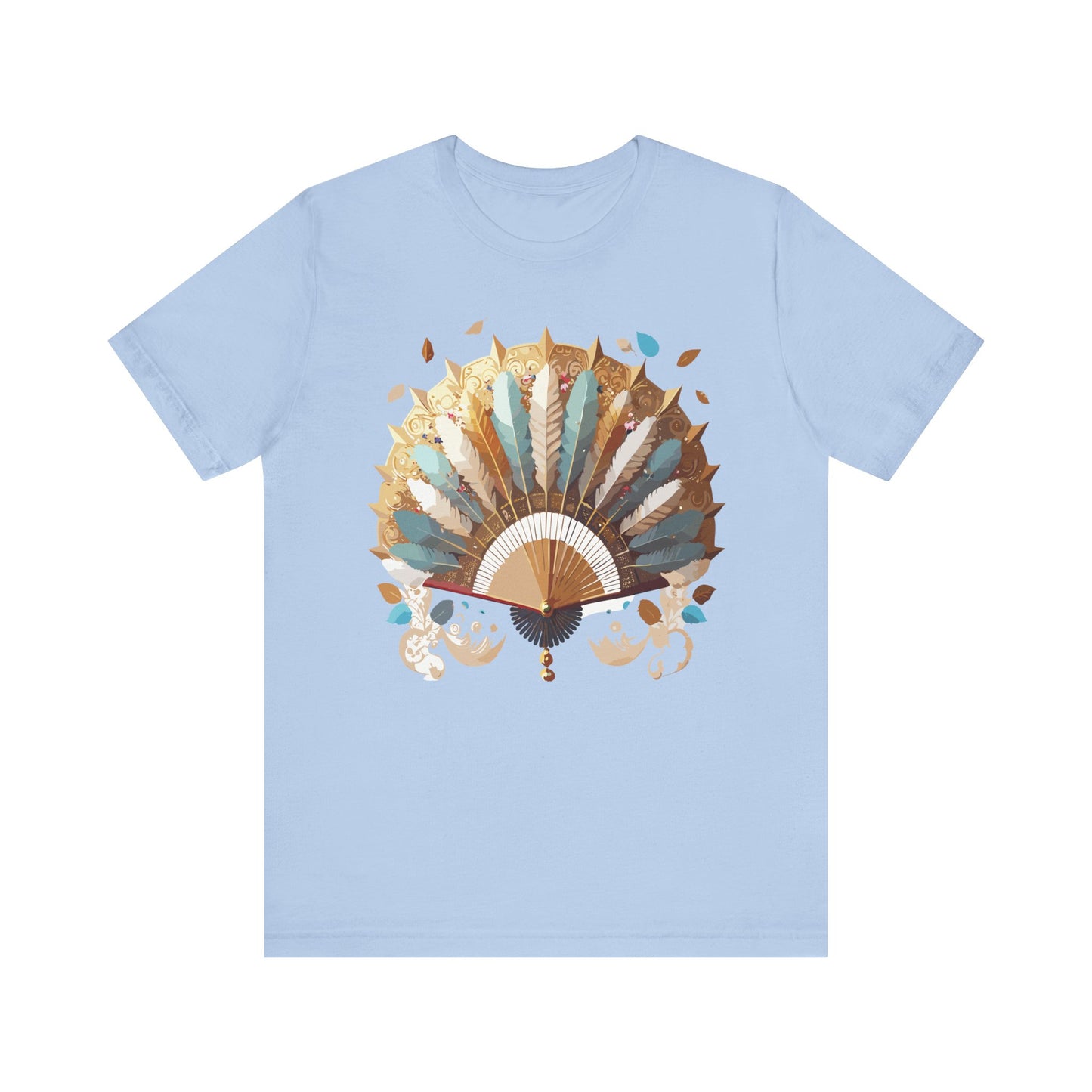 Fan shirt, Shirt with Fan, Tee Shirt with Gold Blower