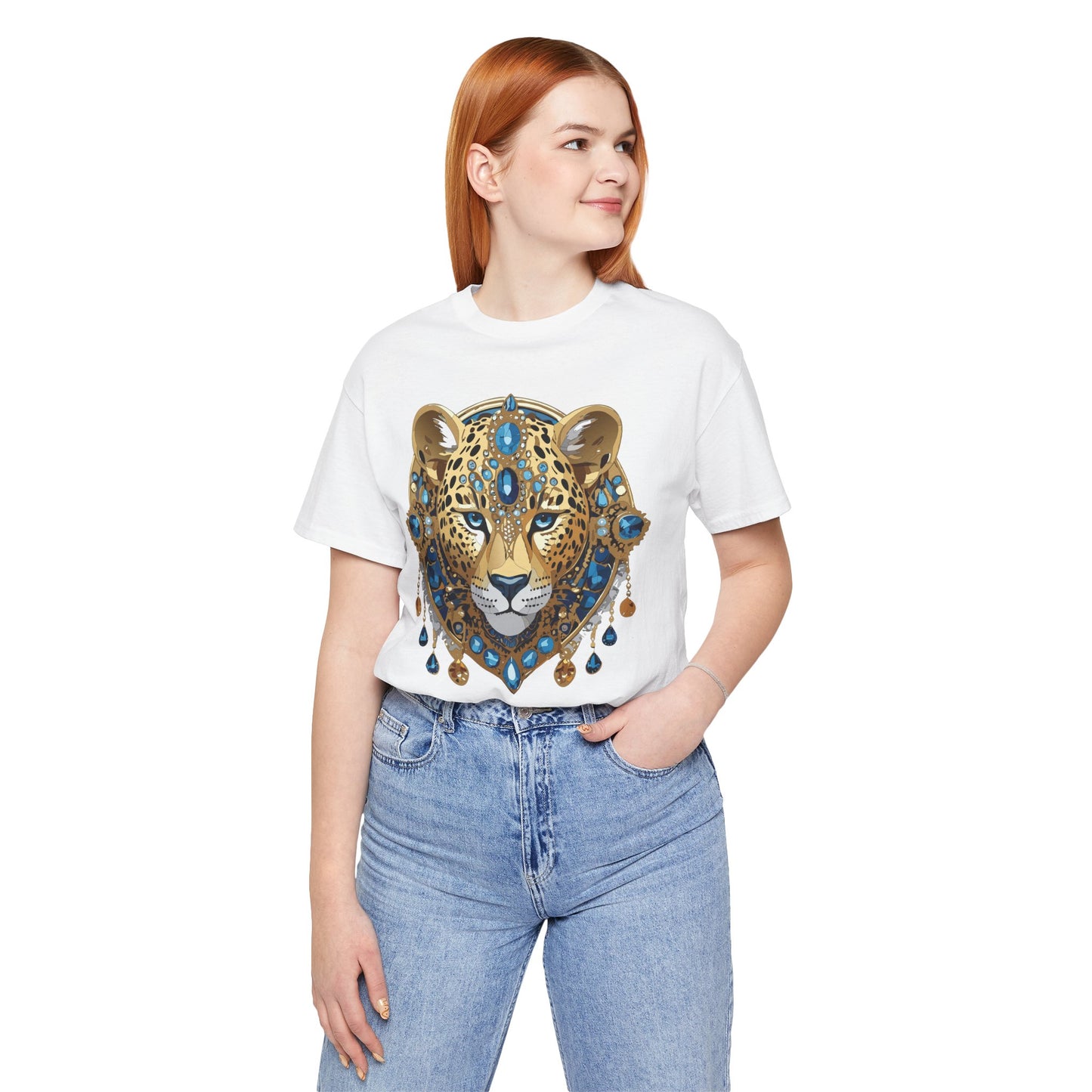 Animal Shirt, Shirt with Animal, Tee Shirt with Gold Animal Medal, Shirt with Antique Animal Medallion
