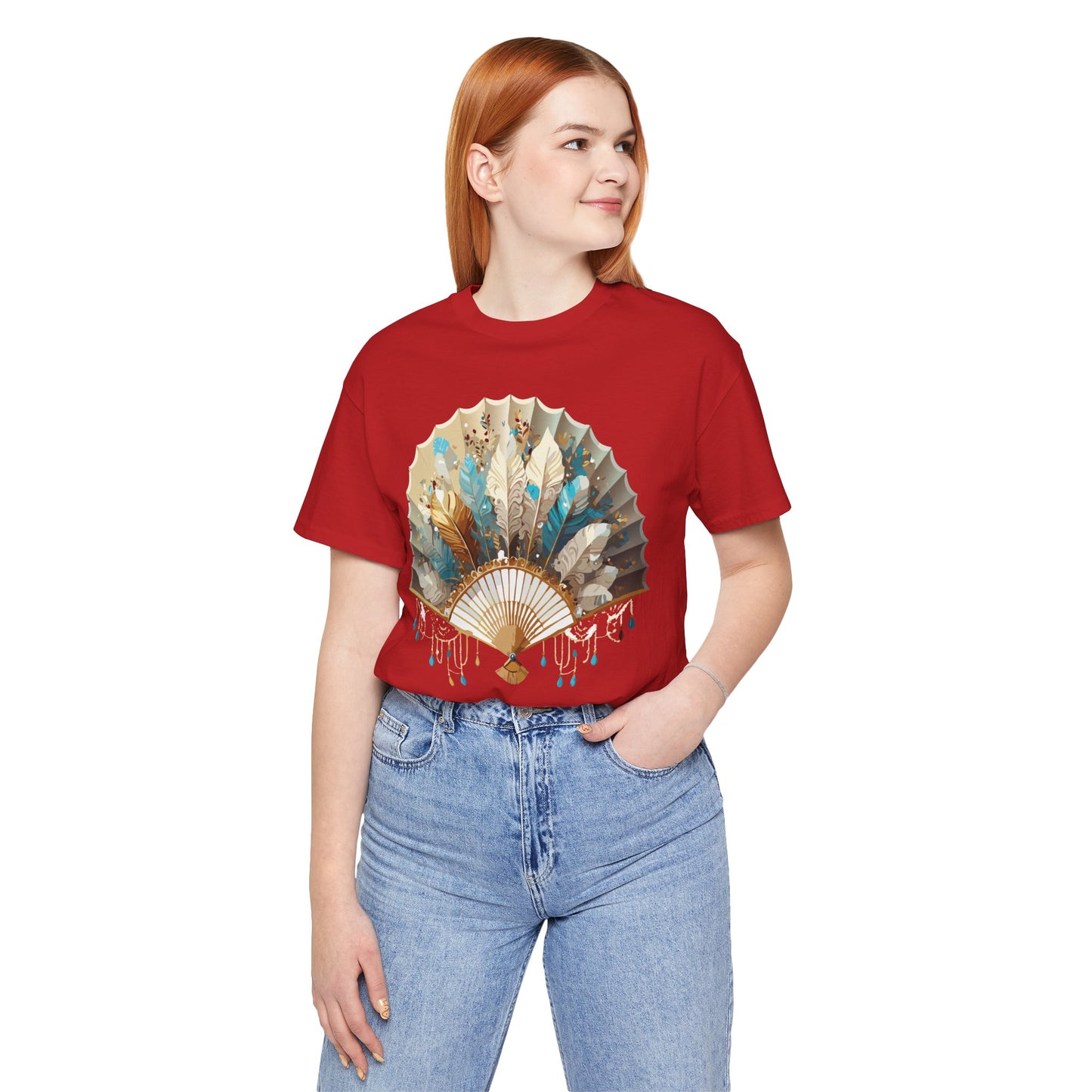 Fan shirt, Shirt with Fan, Tee Shirt with Gold Blower