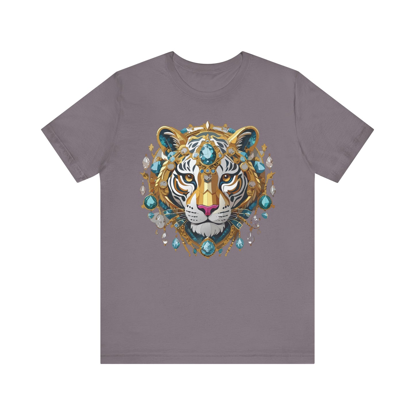 Animal Shirt, Shirt with Animal, Tee Shirt with Gold Animal Medal, Shirt with Antique Animal Medallion