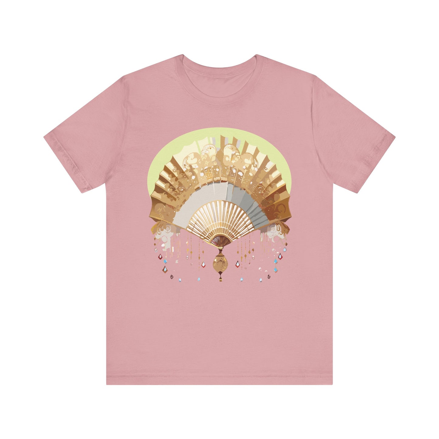 Fan shirt, Shirt with Fan, Tee Shirt with Gold Blower