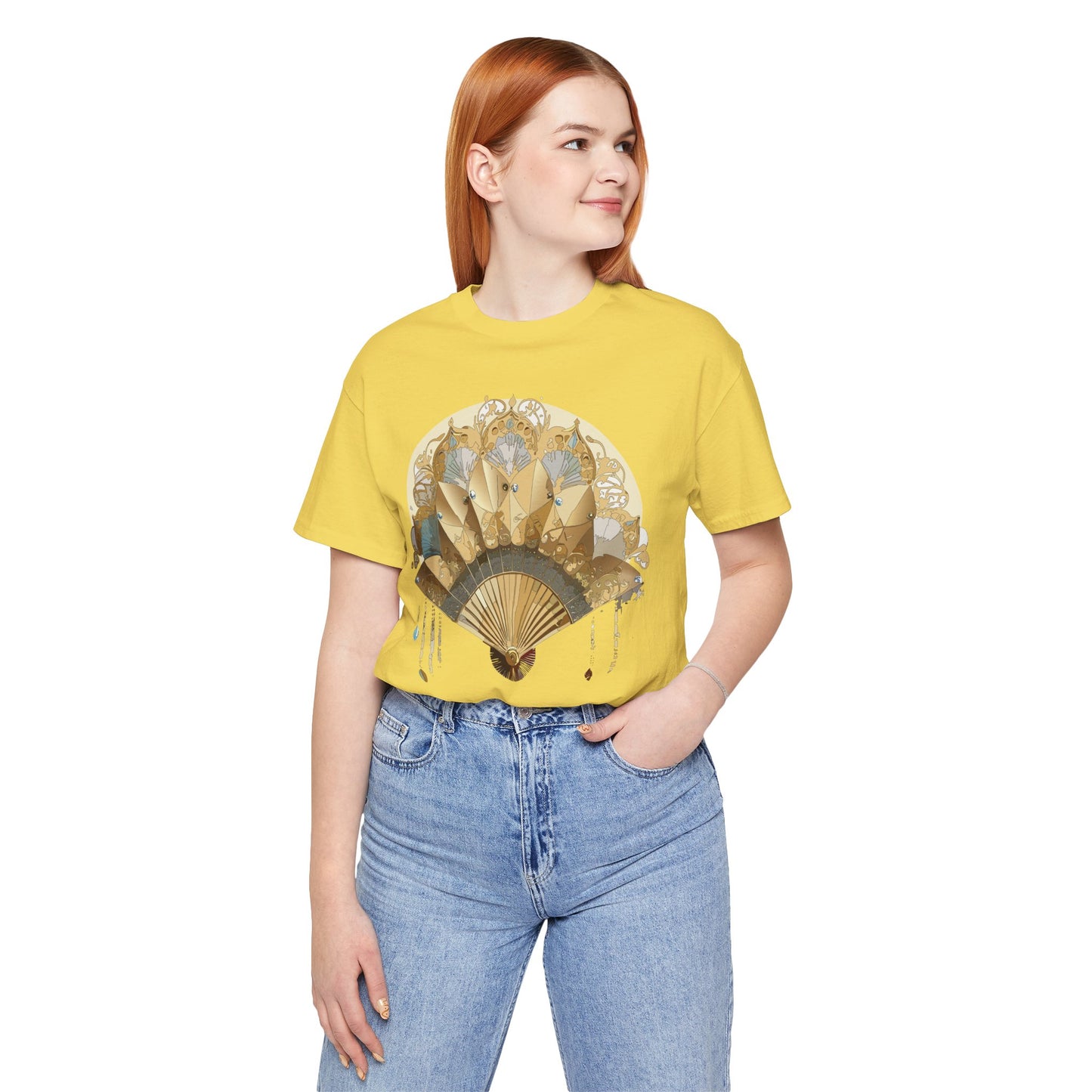 Fan shirt, Shirt with Fan, Tee Shirt with Gold Blower