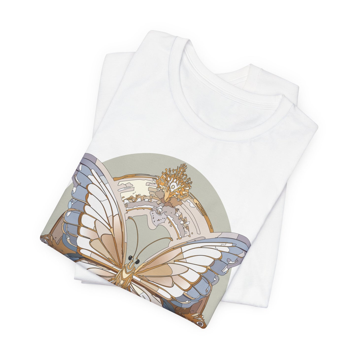 Butterfly Shirt, Shirt with Butterfly, Tee Shirt with Antique Butterfly