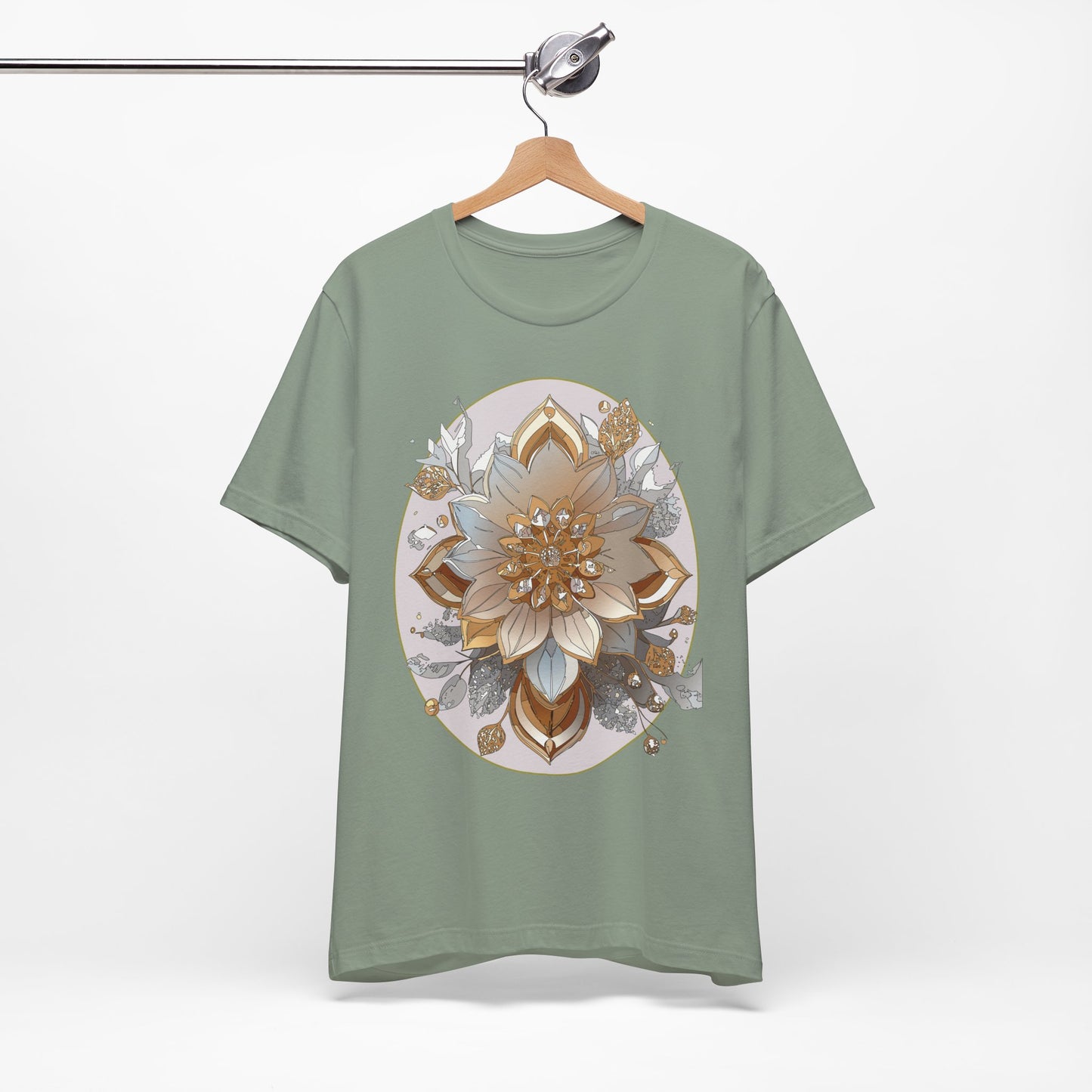 Floral Shirt, Flower Shirt, Tee Shirt with Antique Flower