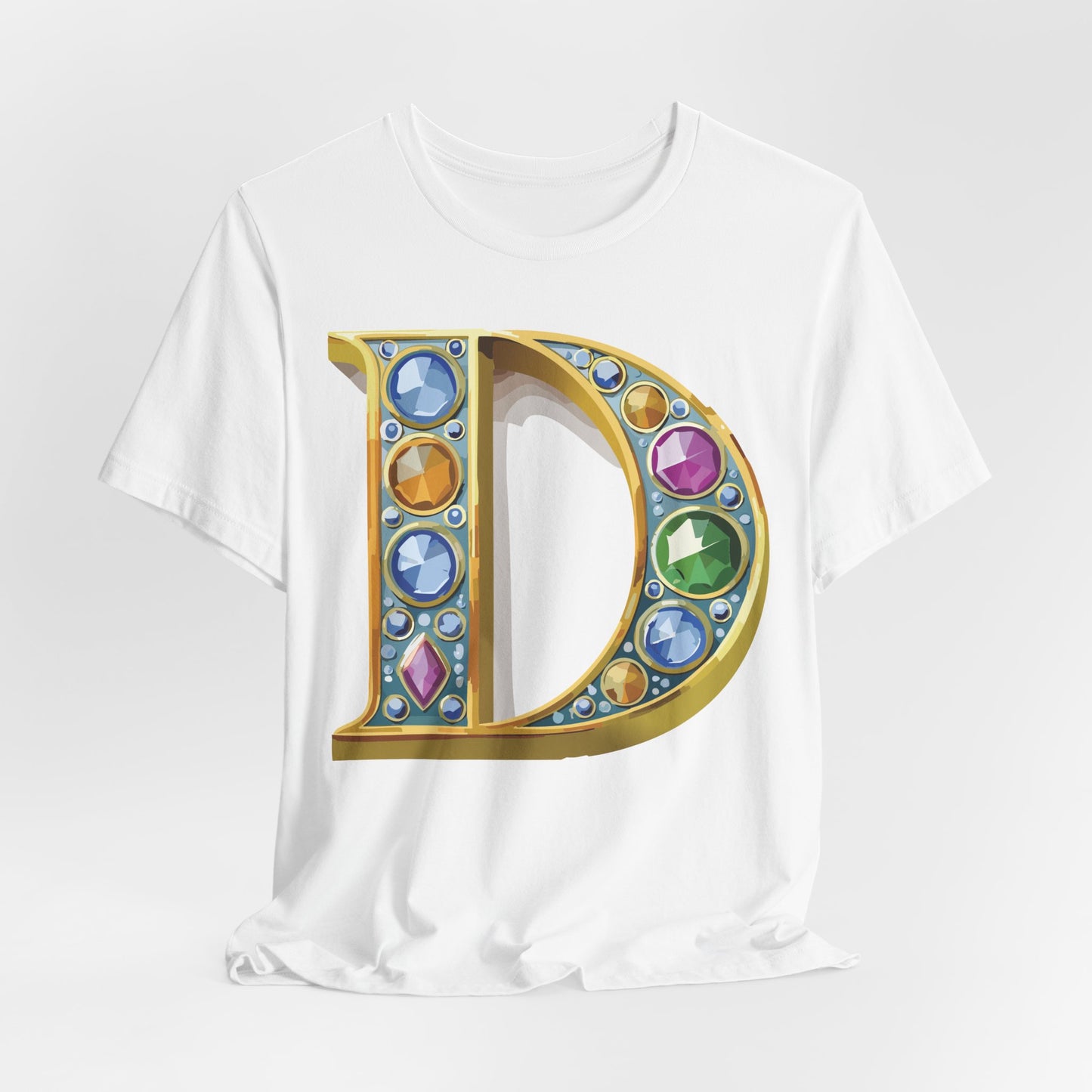 Letter Shirt, Shirt with Letters, Tee Shirt with Gold Letter, Shirt with Antique Letters