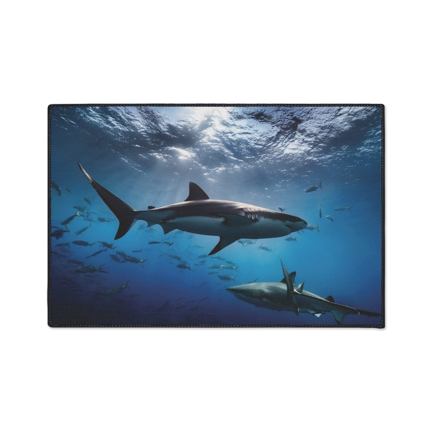 Heavy Duty Floor Mat - Deep Ocean- sharks