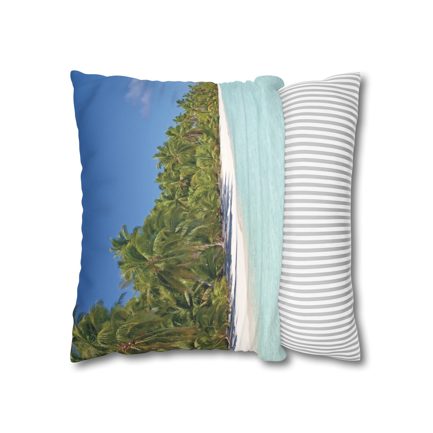 Beach Faux Suede Square Pillowcase