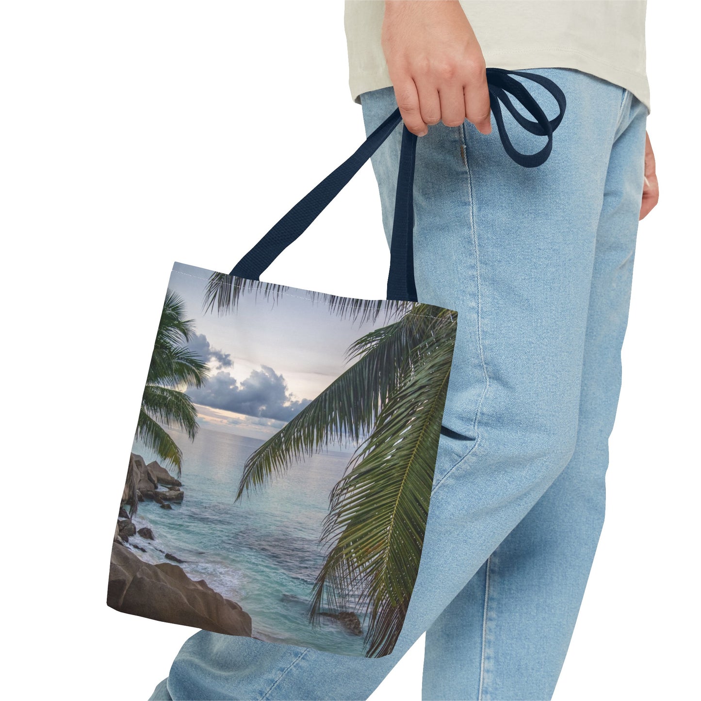 Canvas Bag with Beach Prints