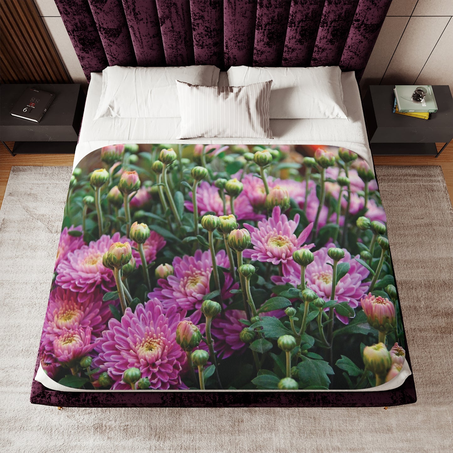 Floral Sherpa Blanket