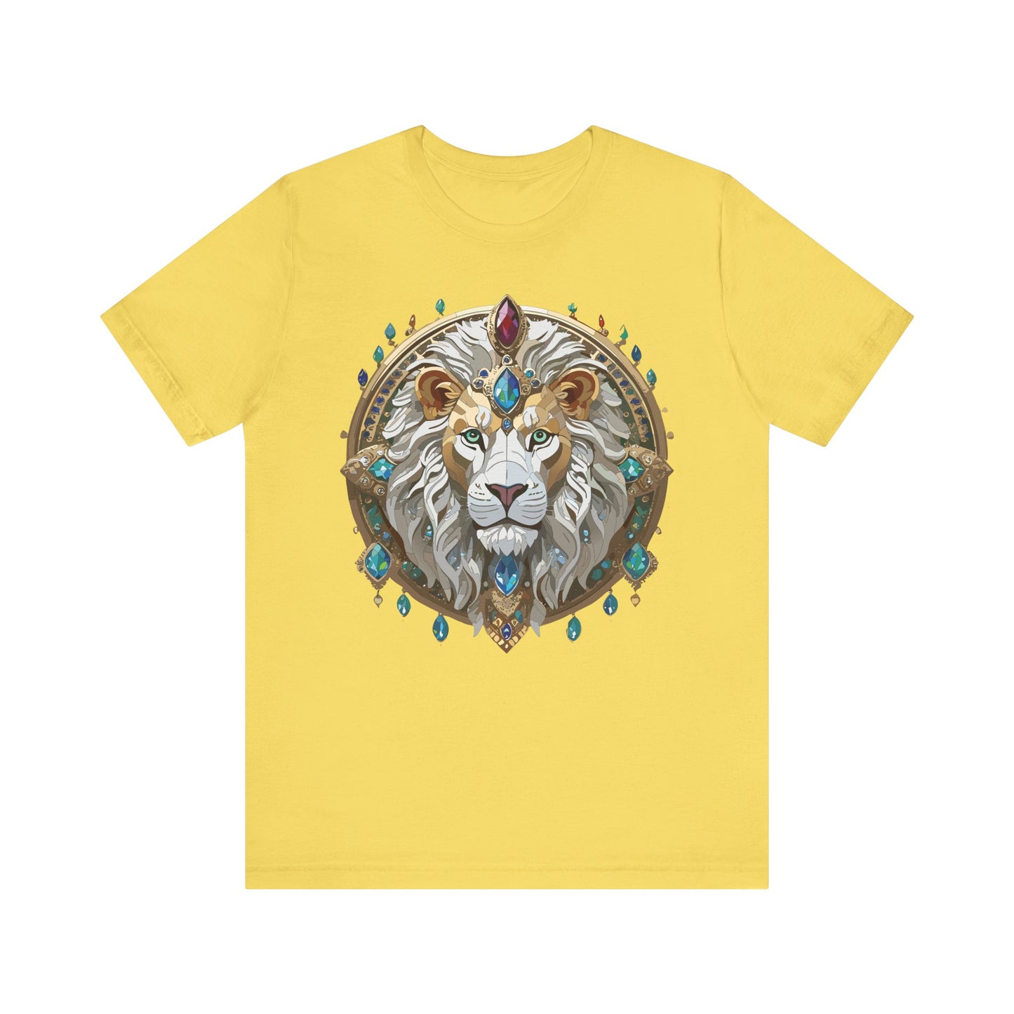Animal Shirt, Shirt with Animal, Tee Shirt with Gold Animal Medal, Shirt with Antique Animal Medallion
