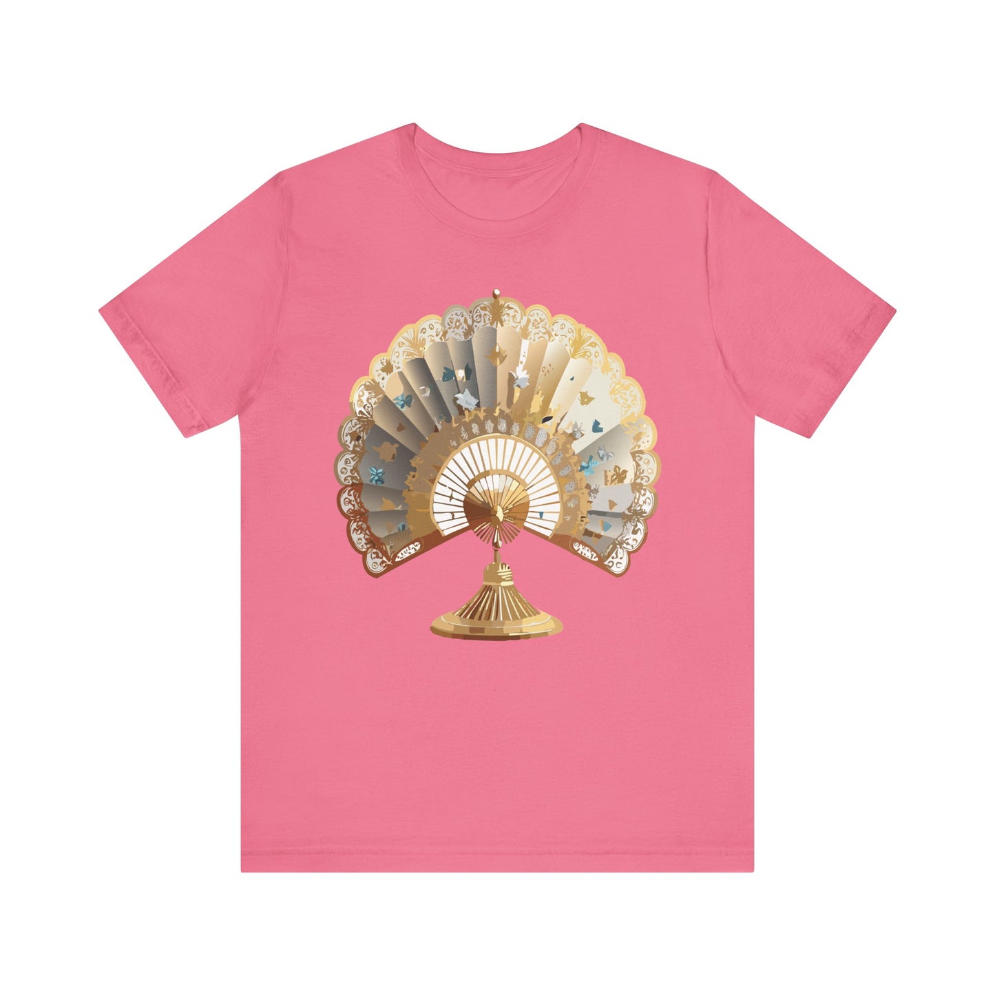 Fan shirt, Shirt with Fan, Tee Shirt with Gold Blower