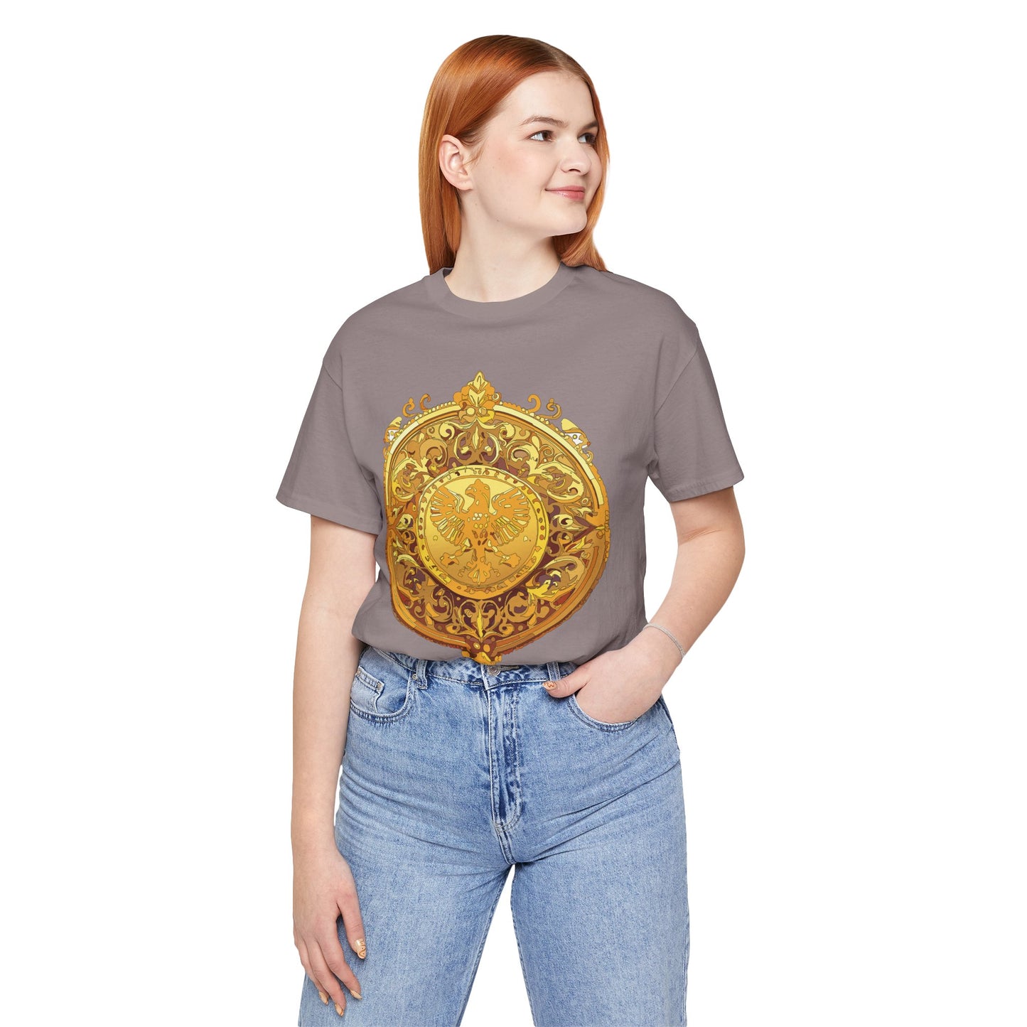 Coin Shirt, Shirt with Coin, Tee Shirt with Gold Coin, Shirt with Antique Coin