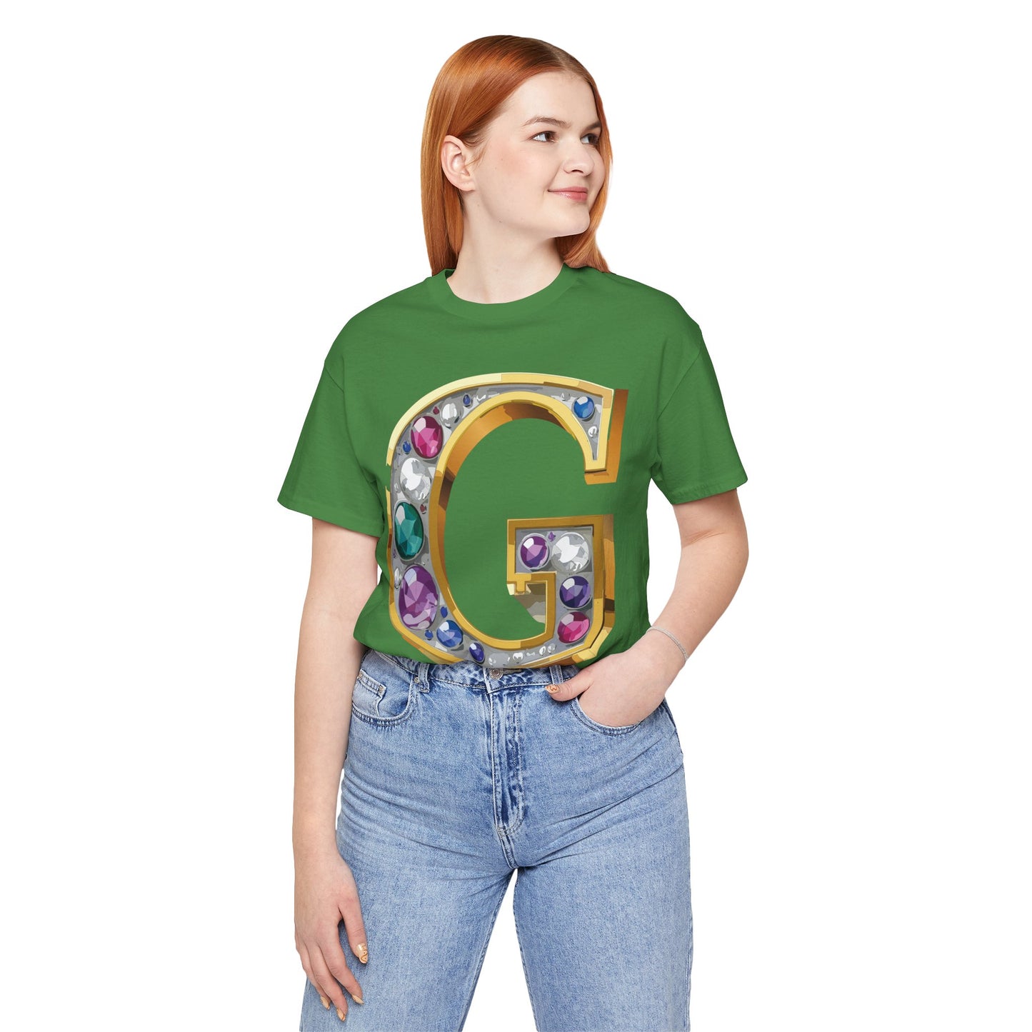 Letter Shirt, Shirt with Letters, Tee Shirt with Gold Letter, Shirt with Antique Letters