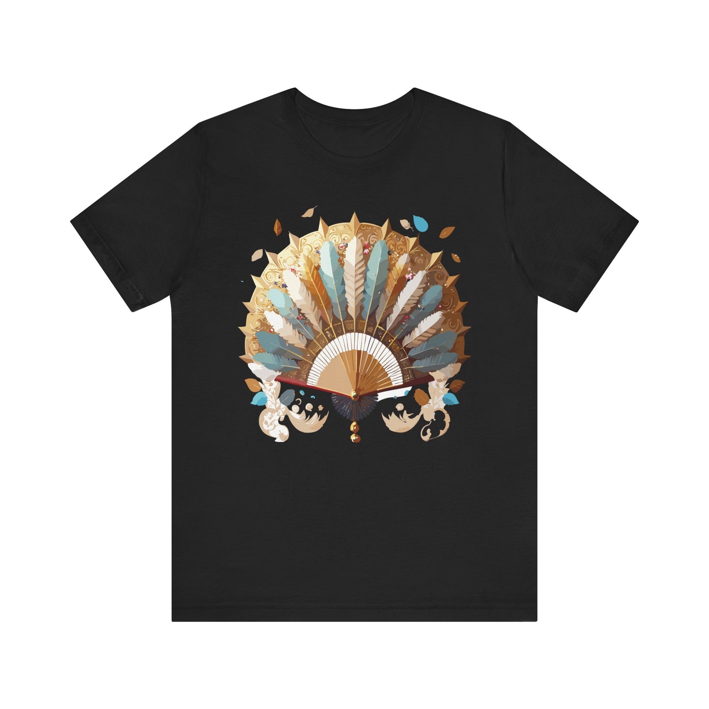 Fan shirt, Shirt with Fan, Tee Shirt with Gold Blower