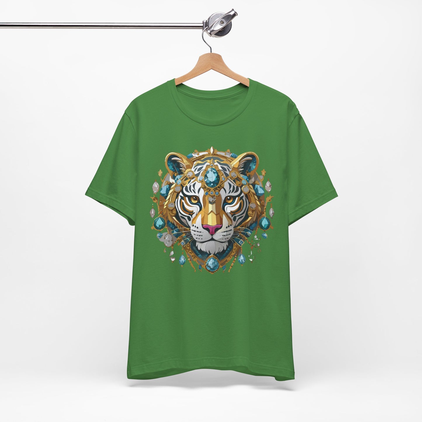 Animal Shirt, Shirt with Animal, Tee Shirt with Gold Animal Medal, Shirt with Antique Animal Medallion