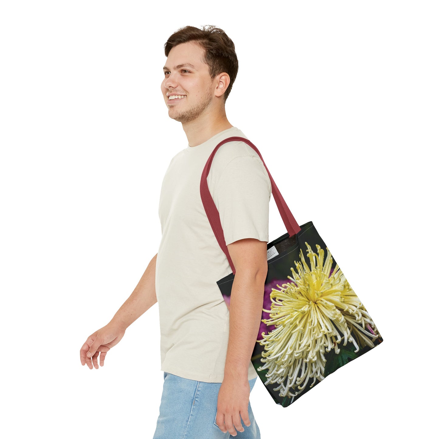 Canvas Bag with Floral Prints