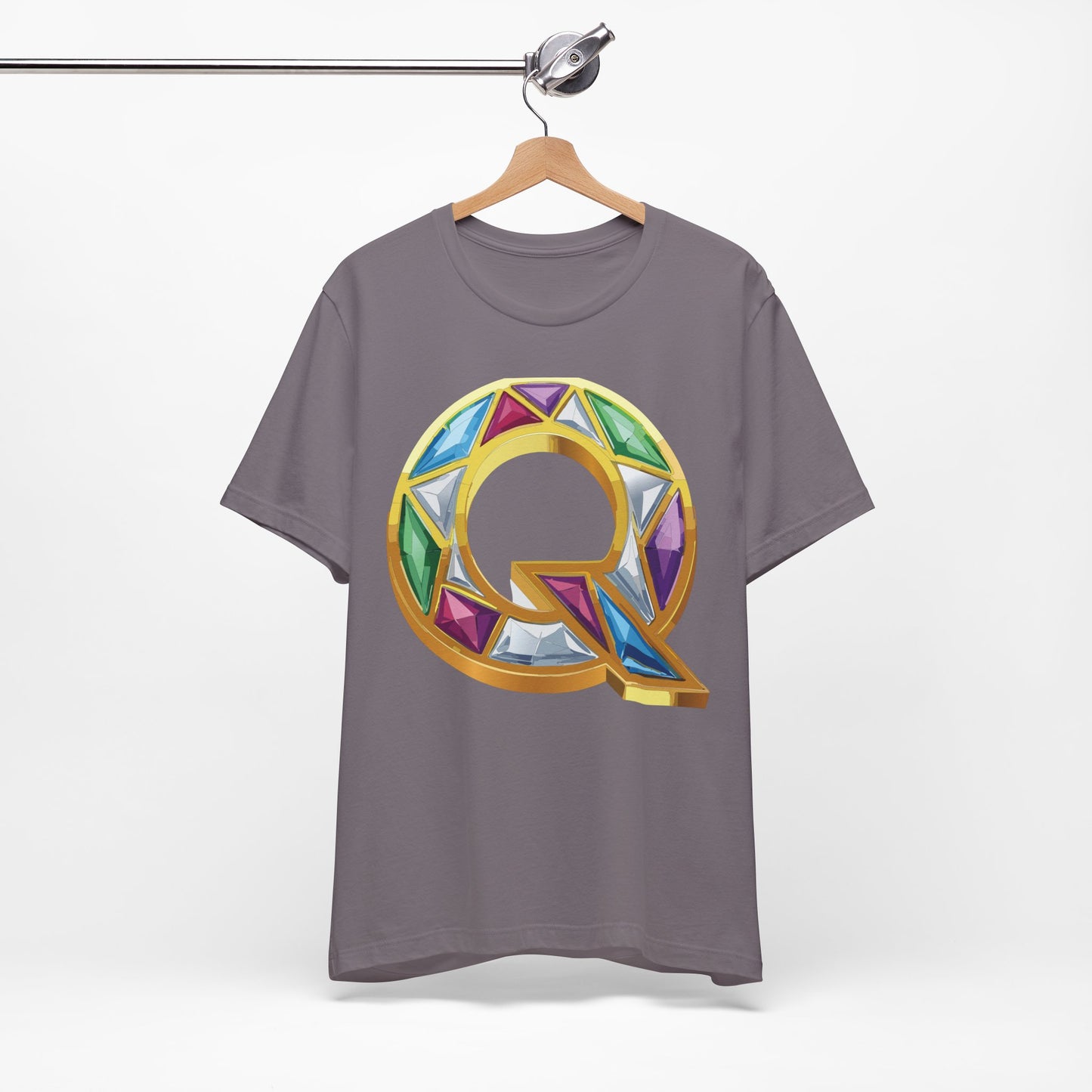 Letter Shirt, Shirt with Letters, Tee Shirt with Gold Letter, Shirt with Antique Letters