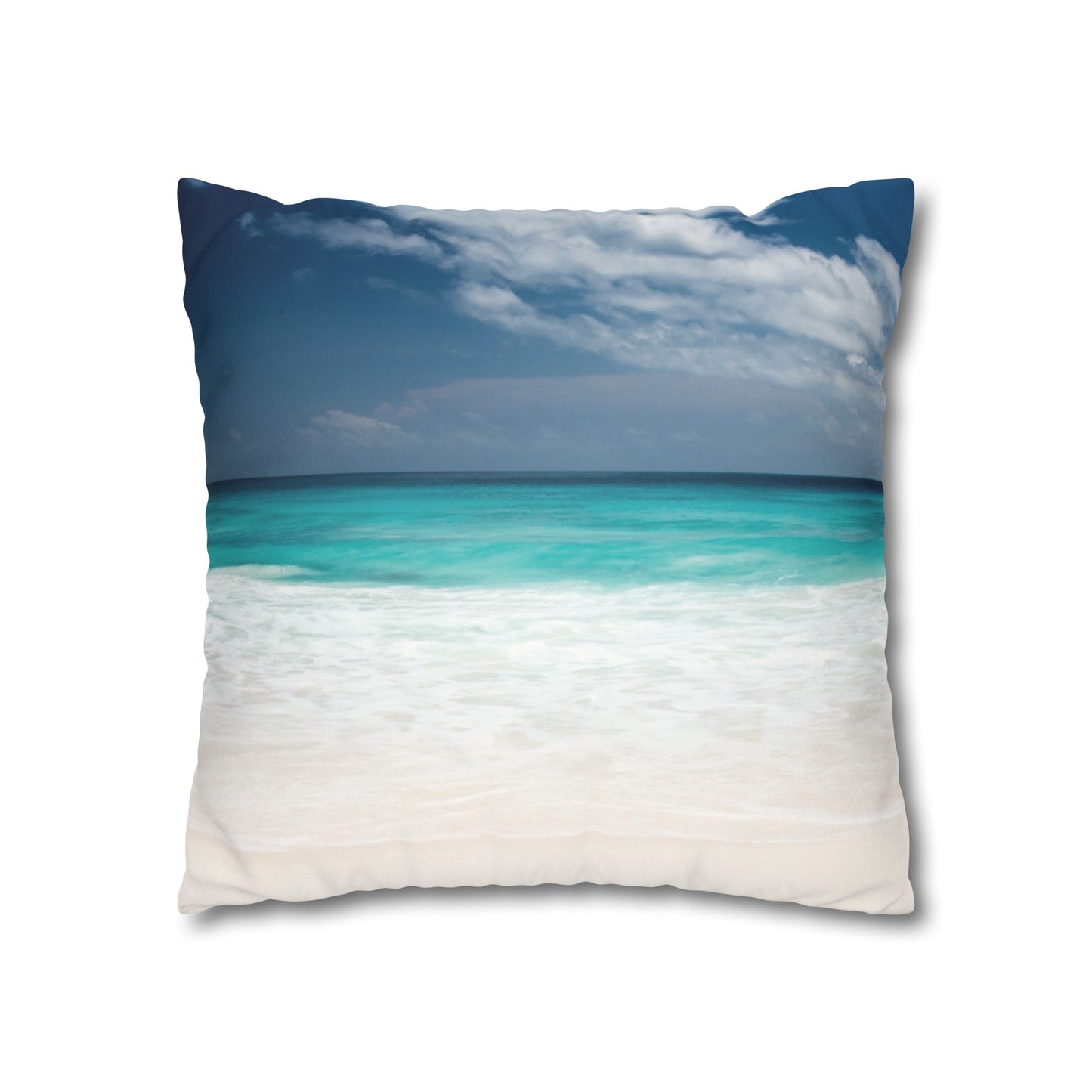 Beach Faux Suede Square Pillowcase