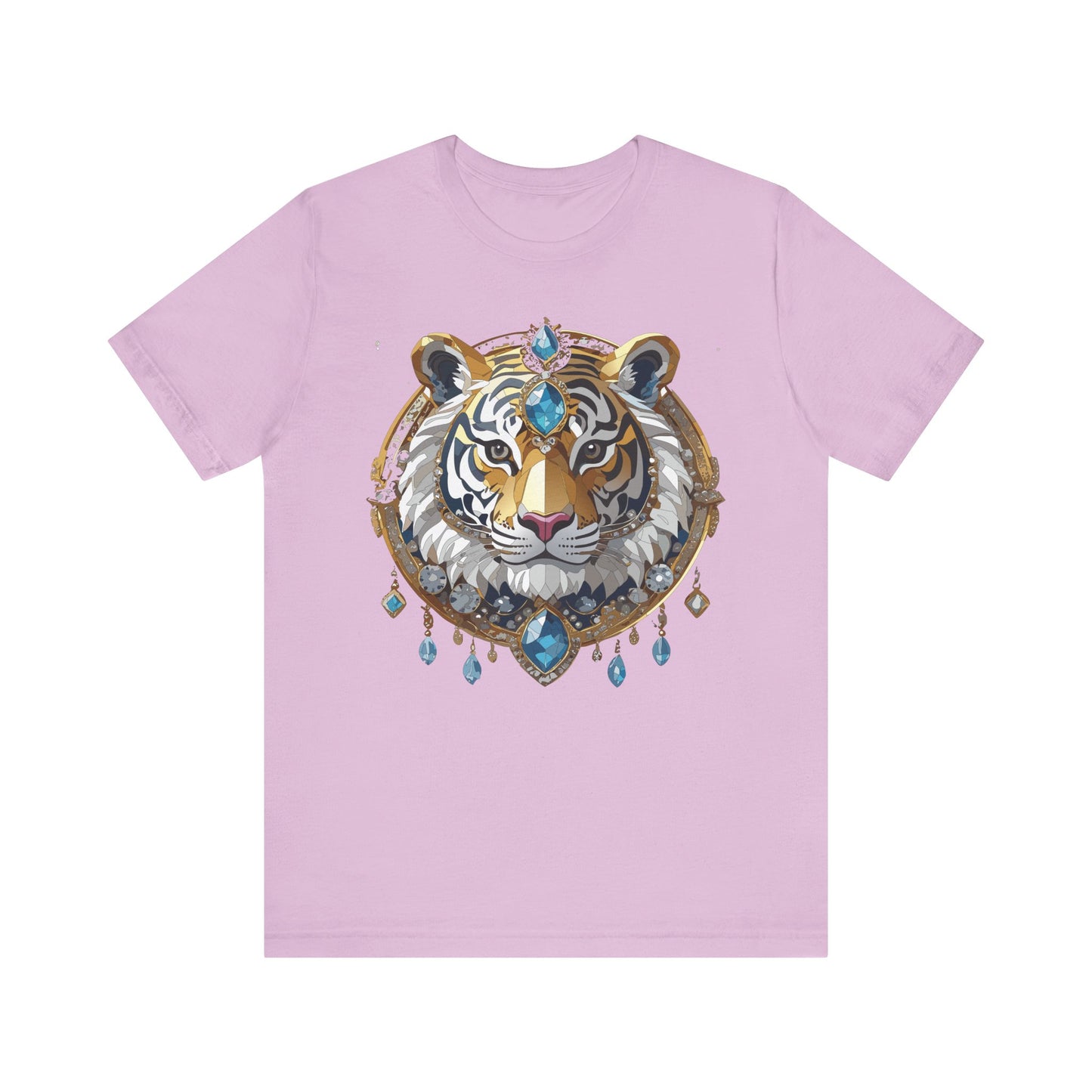 Animal Shirt, Shirt with Animal, Tee Shirt with Gold Animal Medal, Shirt with Antique Animal Medallion