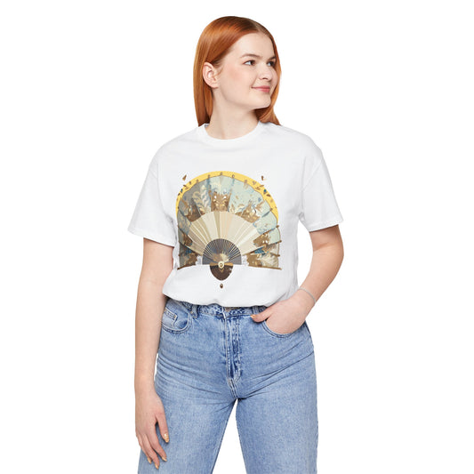 Fan shirt, Shirt with Fan, Tee Shirt with Gold Blower