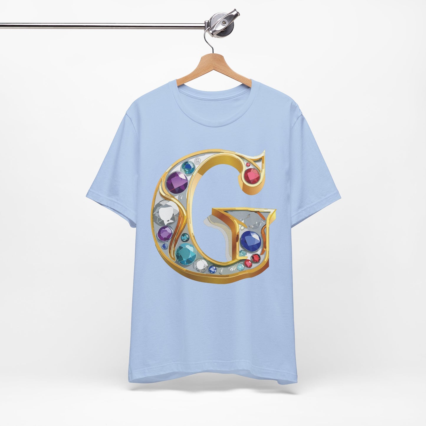 Letter Shirt, Shirt with Letters, Tee Shirt with Gold Letter, Shirt with Antique Letters
