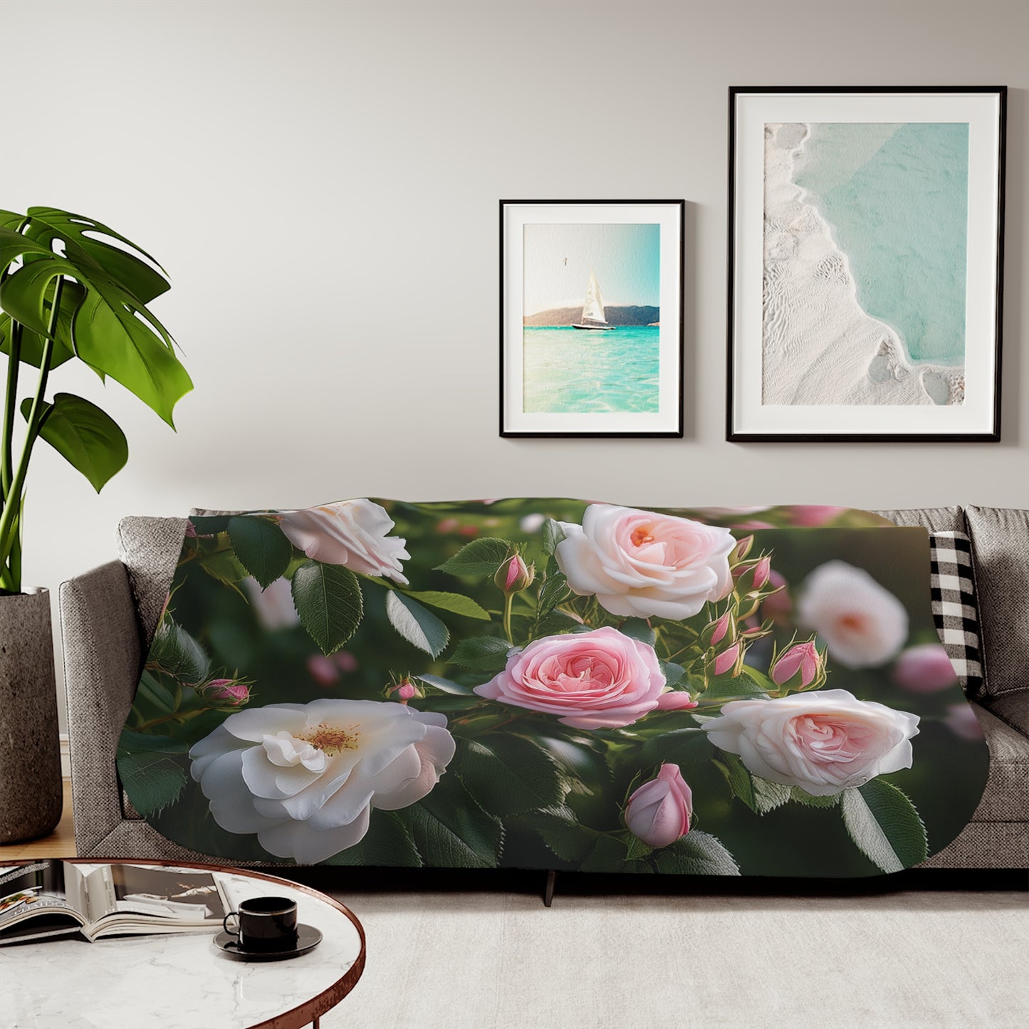 Floral Sherpa Blanket