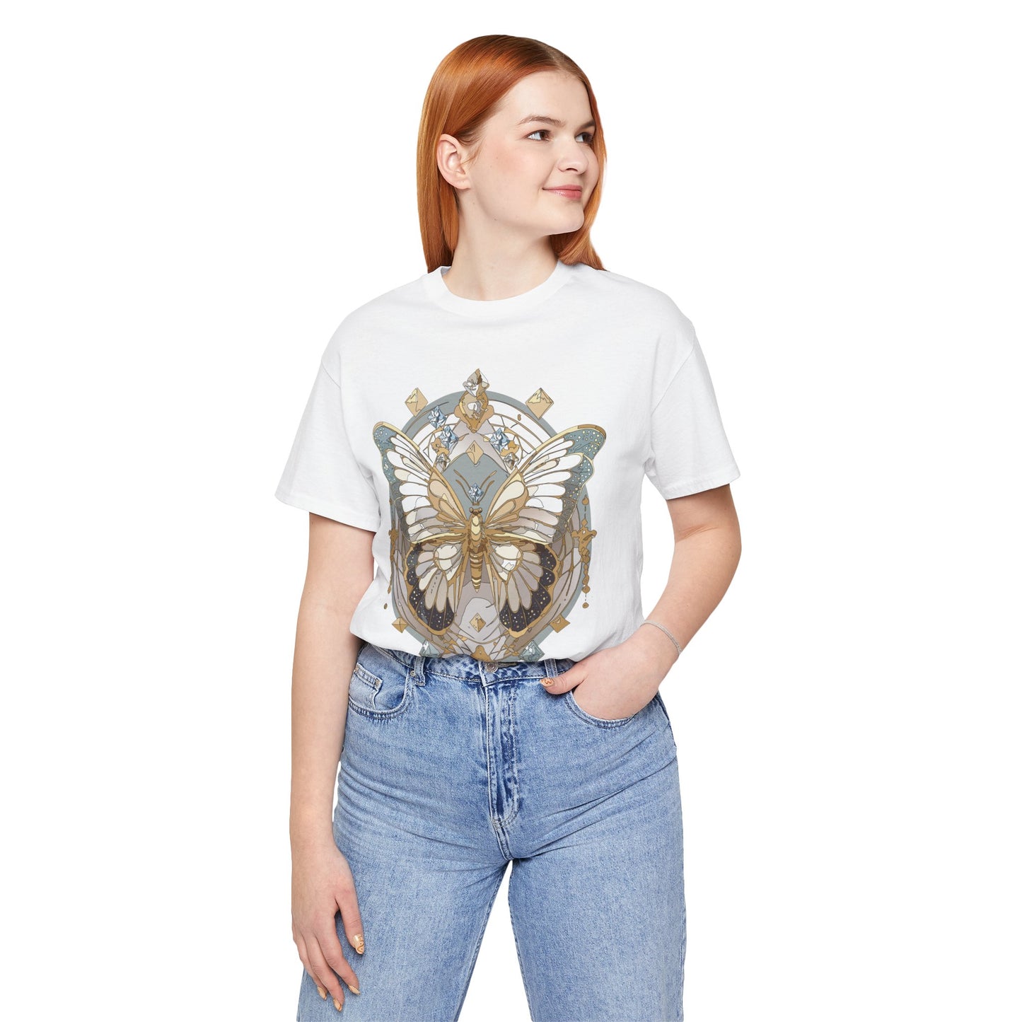Butterfly Shirt, Shirt with Butterfly, Tee Shirt with Antique Butterfly
