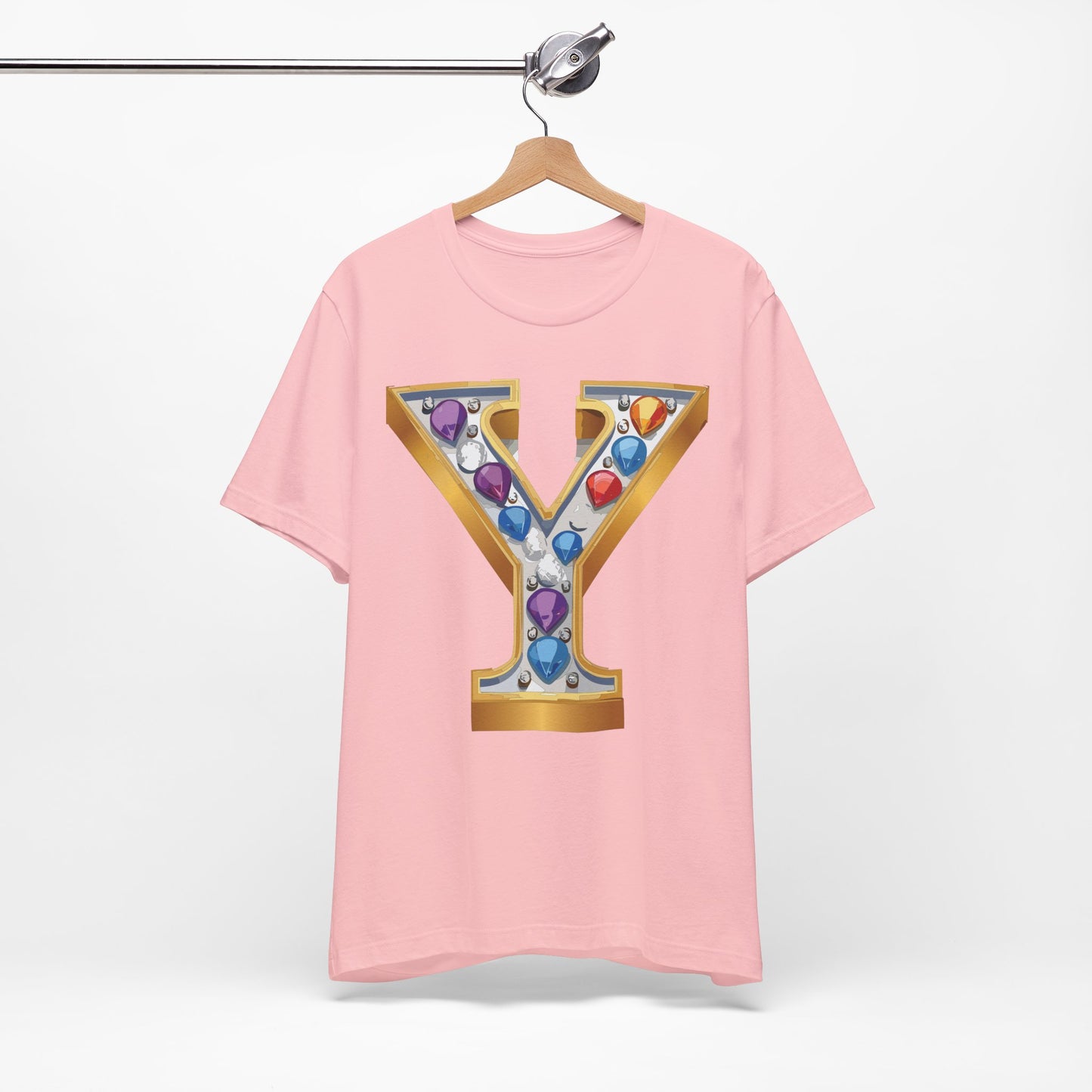 Letter Shirt, Shirt with Letters, Tee Shirt with Gold Letter, Shirt with Antique Letters