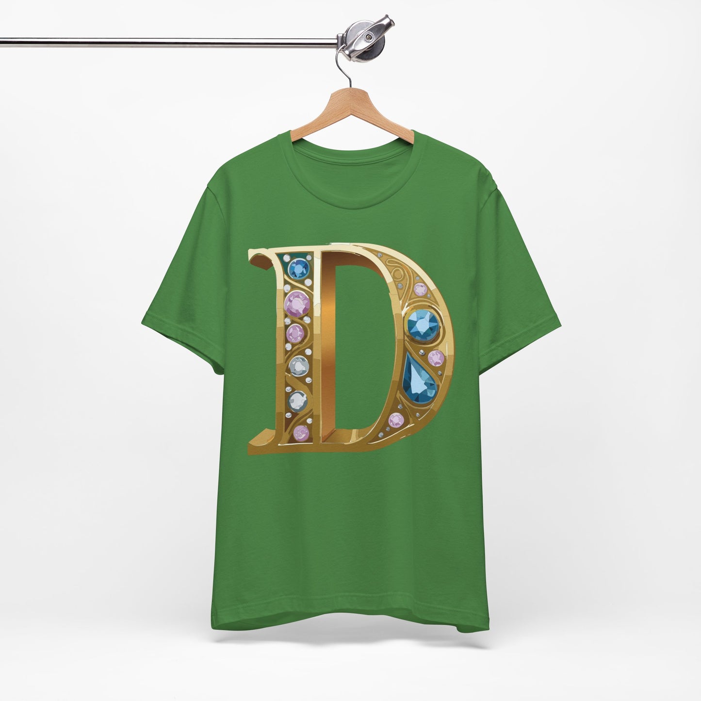 Letter Shirt, Shirt with Letters, Tee Shirt with Gold Letter, Shirt with Antique Letters