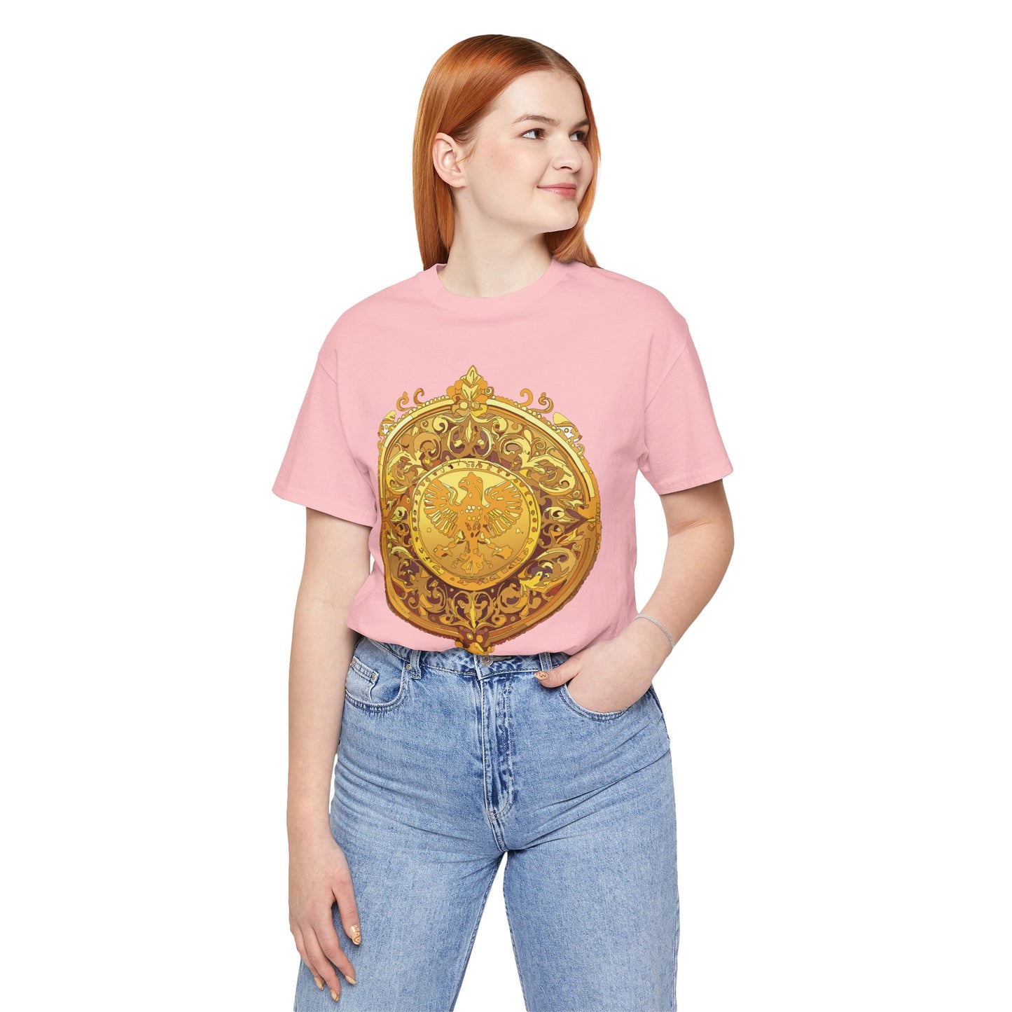 Coin Shirt, Shirt with Coin, Tee Shirt with Gold Coin, Shirt with Antique Coin