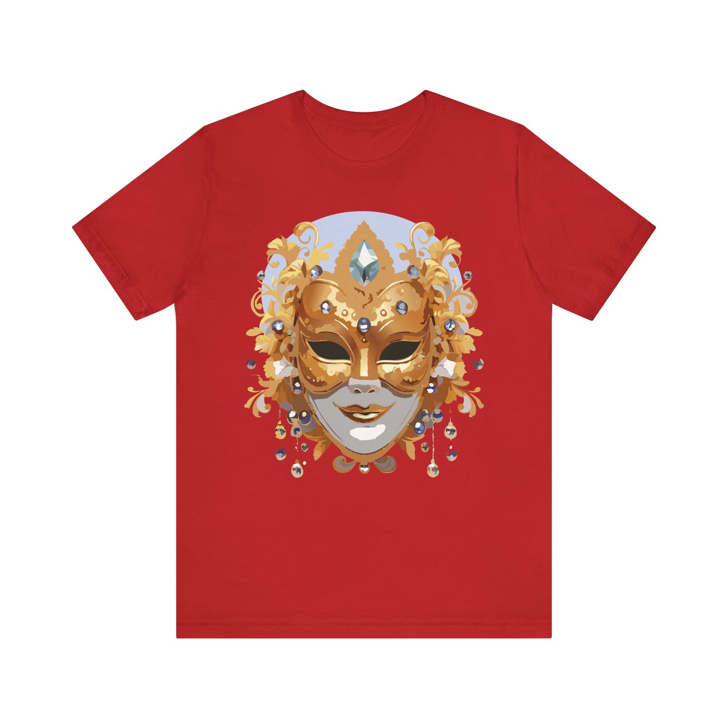 Mask Shirt, Shirt with Mask, Tee Shirt with Gold Face