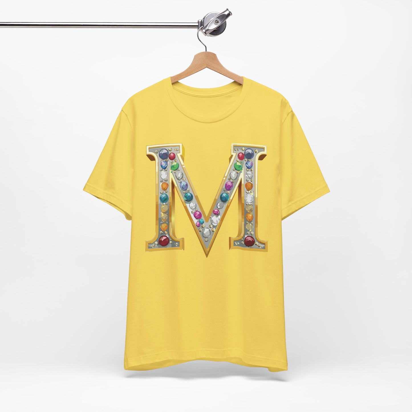 Letter Shirt, Shirt with Letters, Tee Shirt with Gold Letter, Shirt with Antique Letters