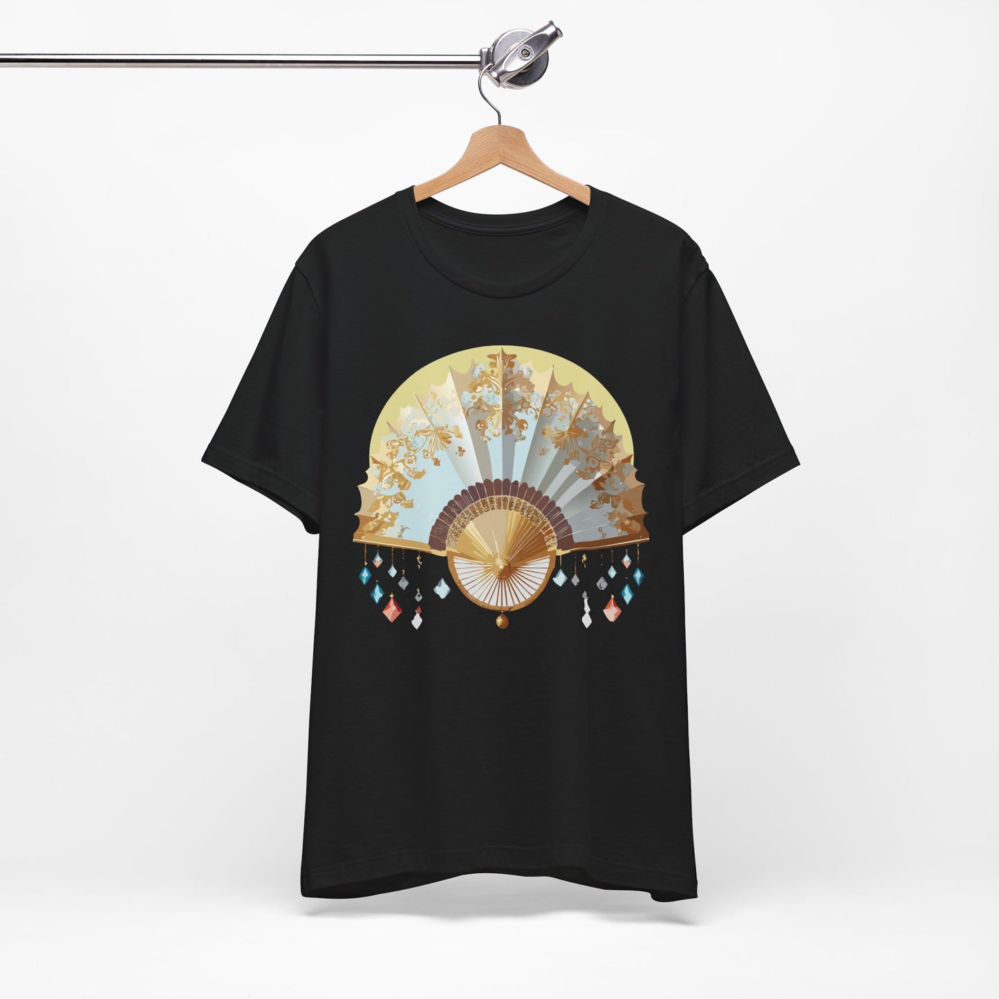 Fan shirt, Shirt with Fan, Tee Shirt with Gold Blower