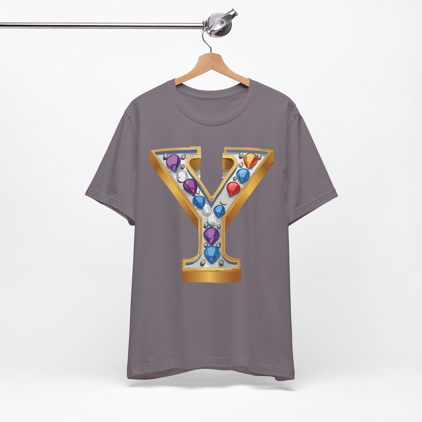 Letter Shirt, Shirt with Letters, Tee Shirt with Gold Letter, Shirt with Antique Letters