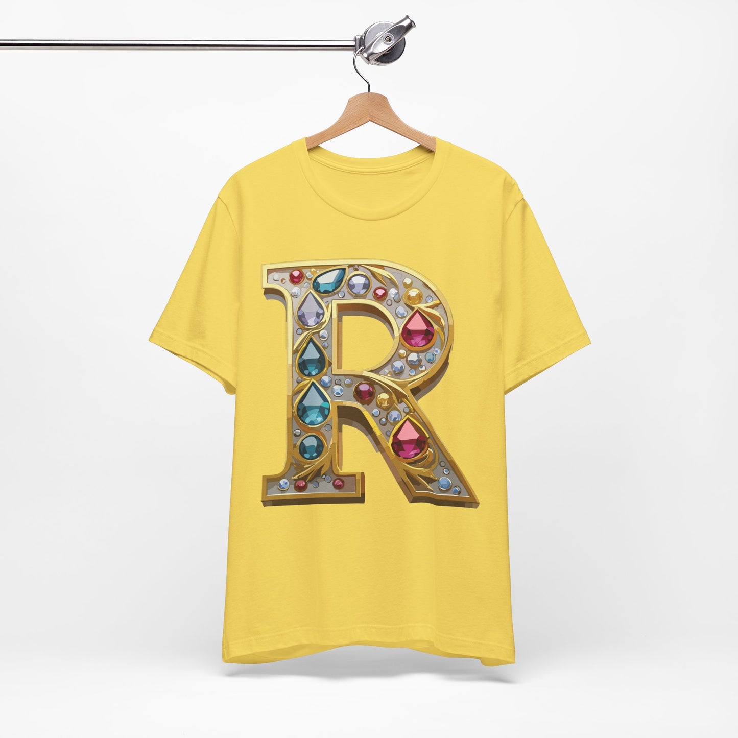 Letter Shirt, Shirt with Letters, Tee Shirt with Gold Letter, Shirt with Antique Letters