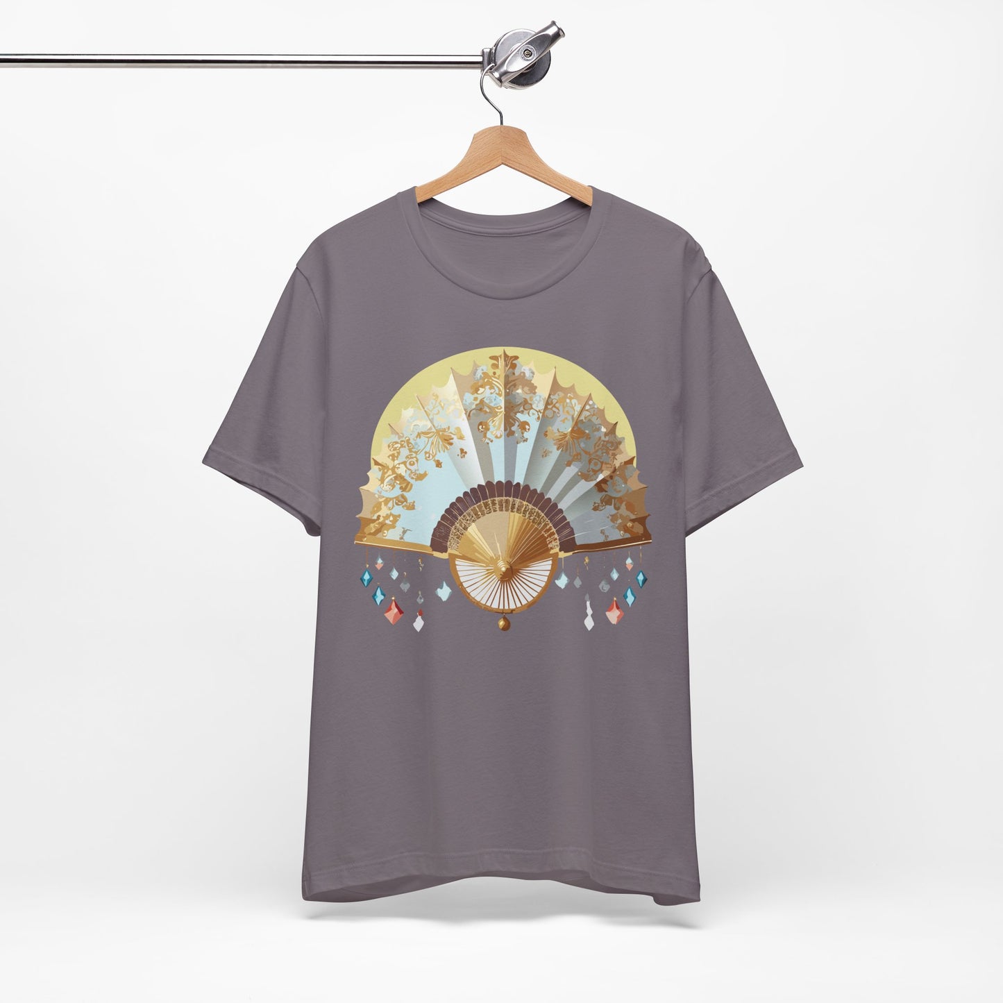 Fan shirt, Shirt with Fan, Tee Shirt with Gold Blower