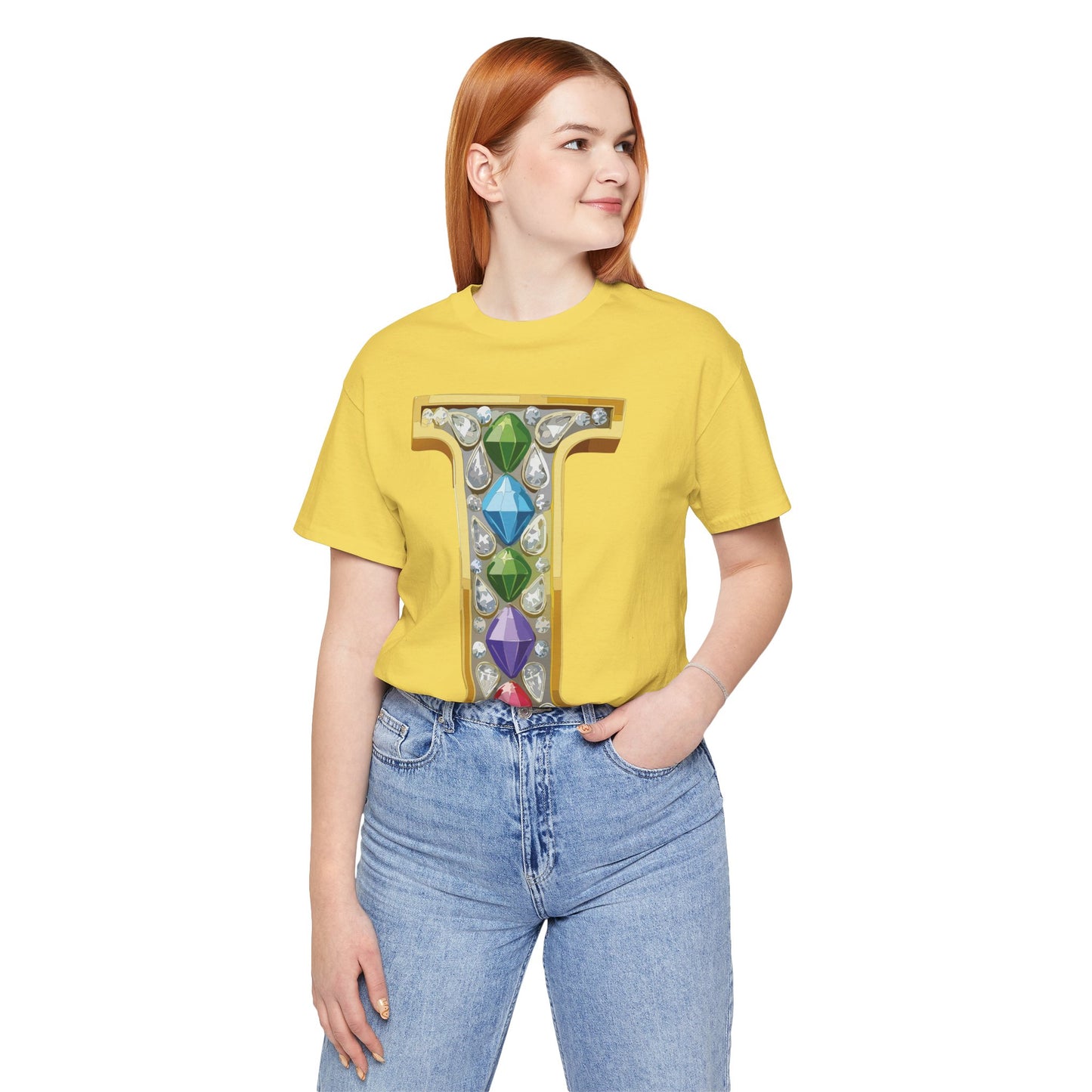 Letter Shirt, Shirt with Letters, Tee Shirt with Gold Letter, Shirt with Antique Letters