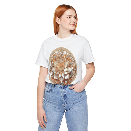 Floral Shirt, Flower Shirt, Tee Shirt with Antique Flower