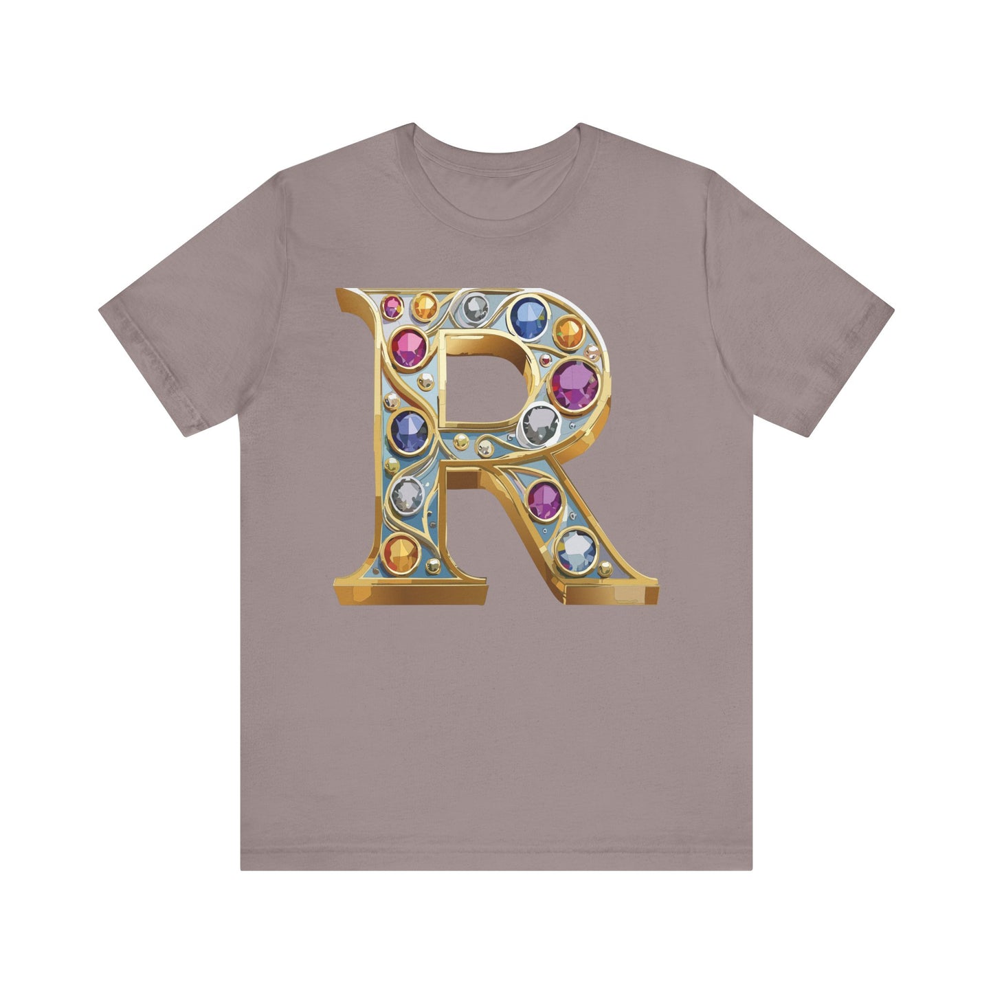 Letter Shirt, Shirt with Letters, Tee Shirt with Gold Letter, Shirt with Antique Letters