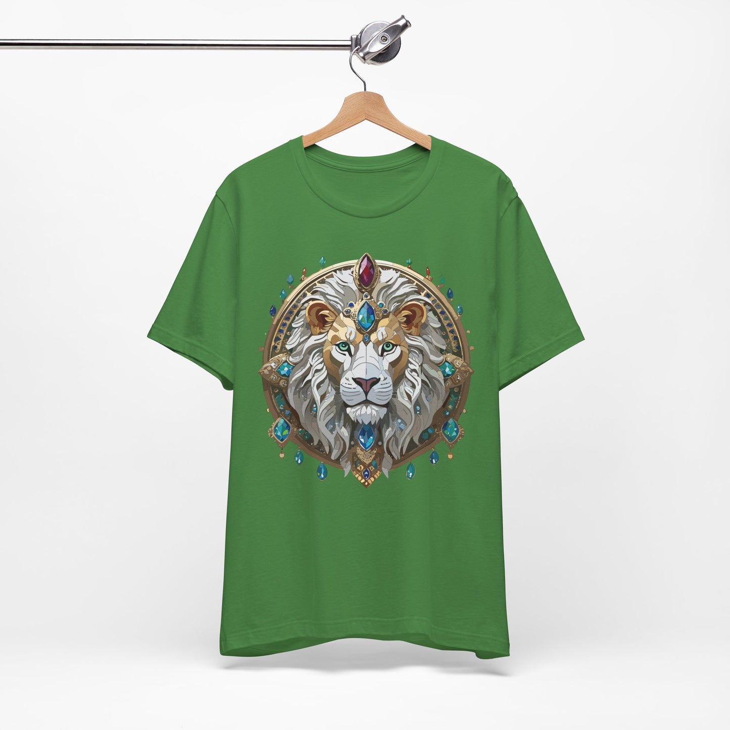 Animal Shirt, Shirt with Animal, Tee Shirt with Gold Animal Medal, Shirt with Antique Animal Medallion