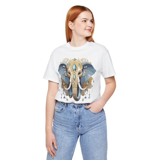 Animal Shirt, Shirt with Animal, Tee Shirt with Gold Animal Medal, Shirt with Antique Animal Medallion