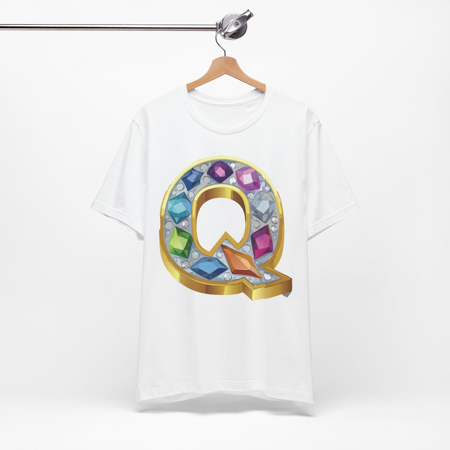 Letter Shirt, Shirt with Letters, Tee Shirt with Gold Letter, Shirt with Antique Letters