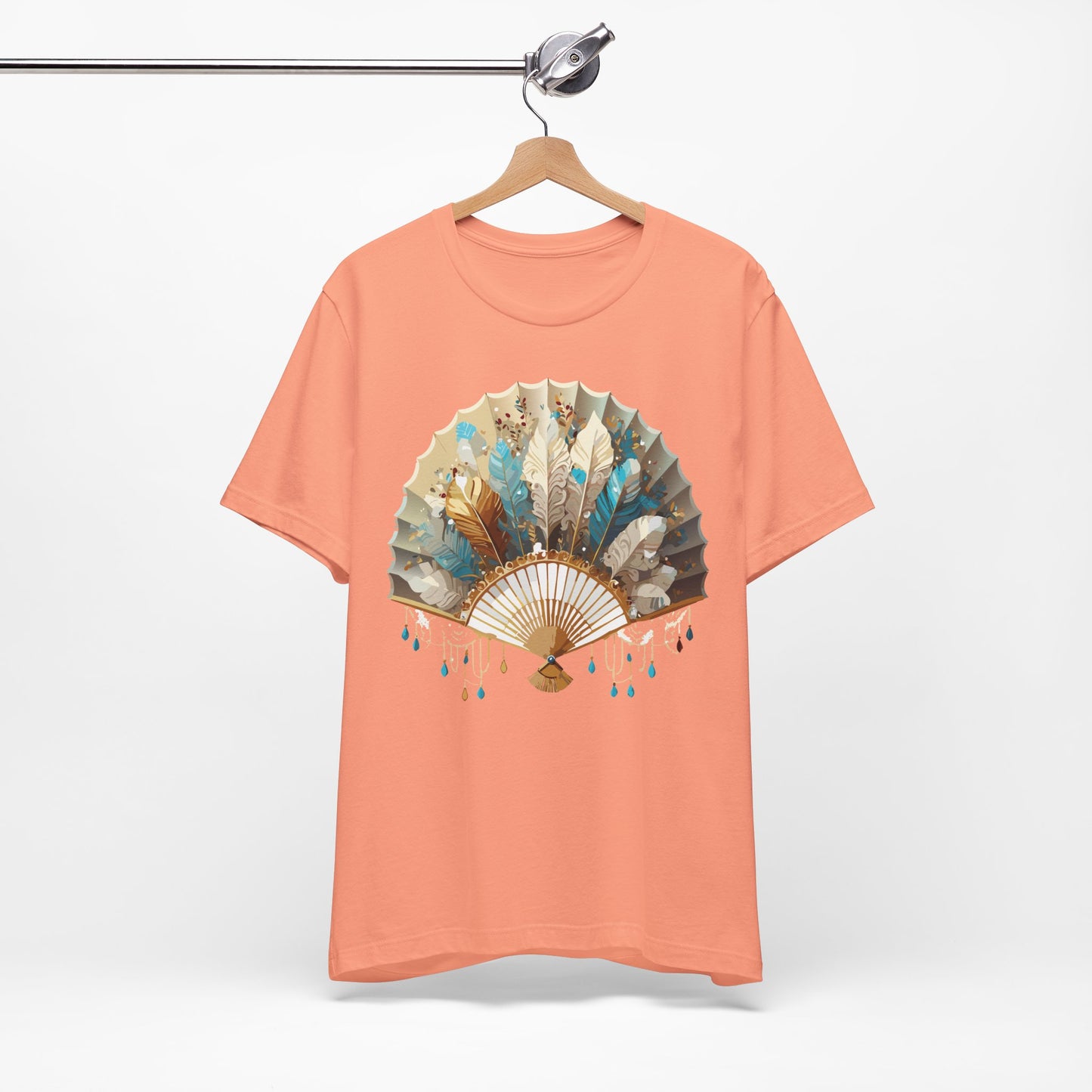 Fan shirt, Shirt with Fan, Tee Shirt with Gold Blower