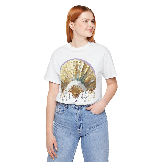 Fan shirt, Shirt with Fan, Tee Shirt with Gold Blower