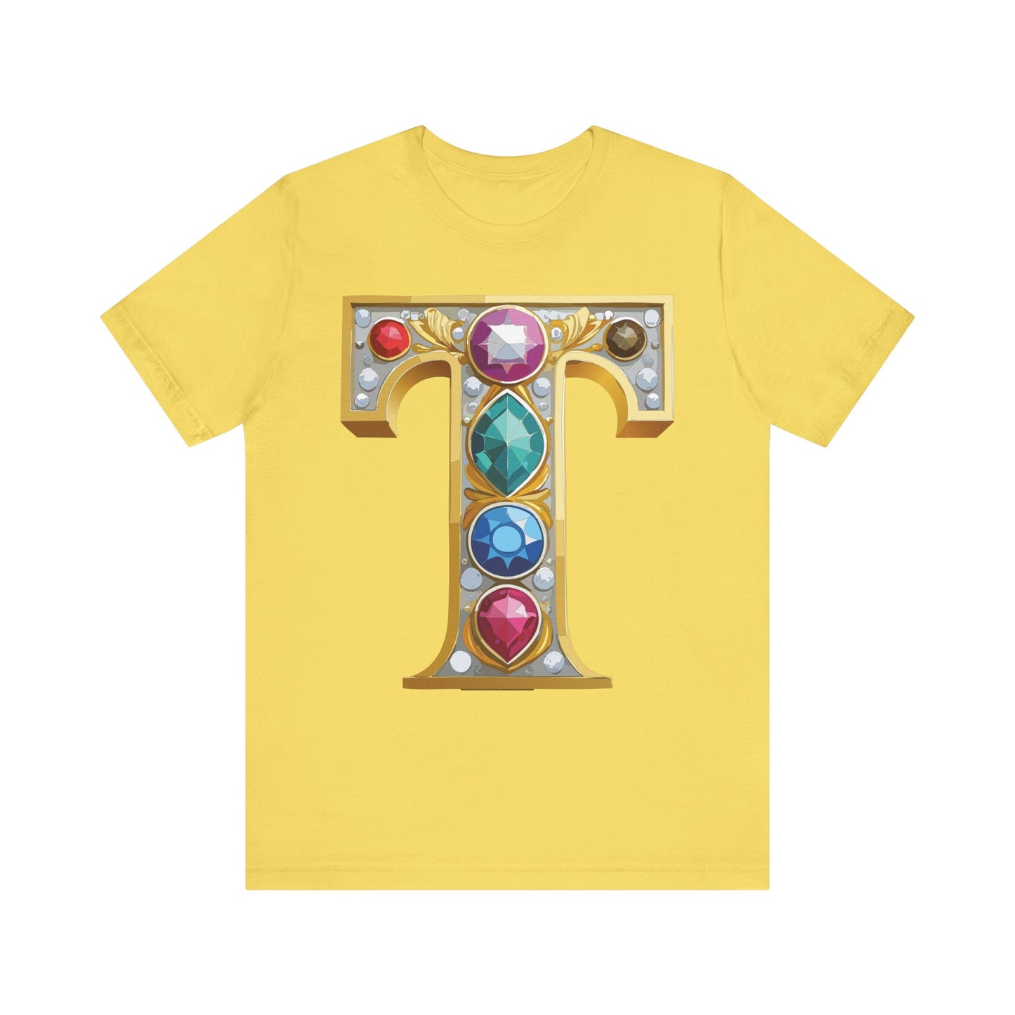 Letter Shirt, Shirt with Letters, Tee Shirt with Gold Letter, Shirt with Antique Letters