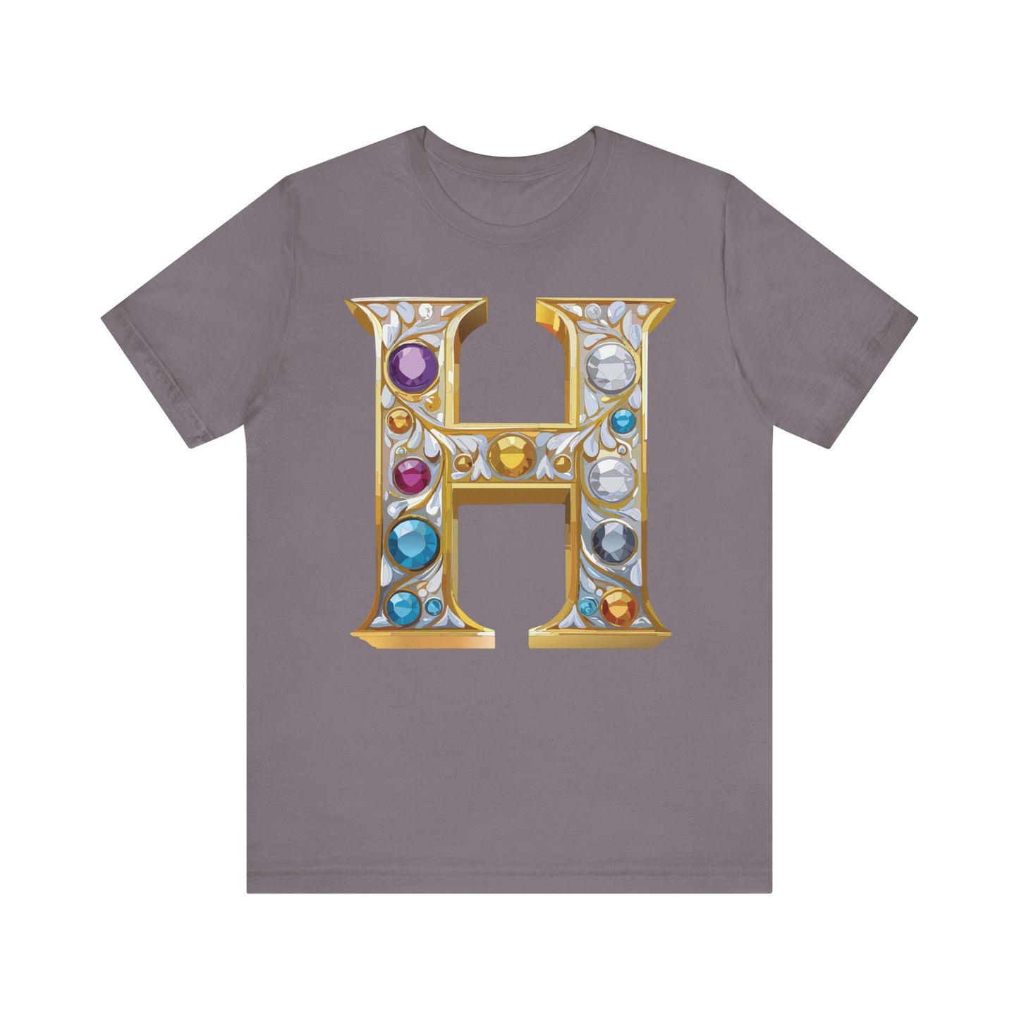 Letter Shirt, Shirt with Letters, Tee Shirt with Gold Letter, Shirt with Antique Letters