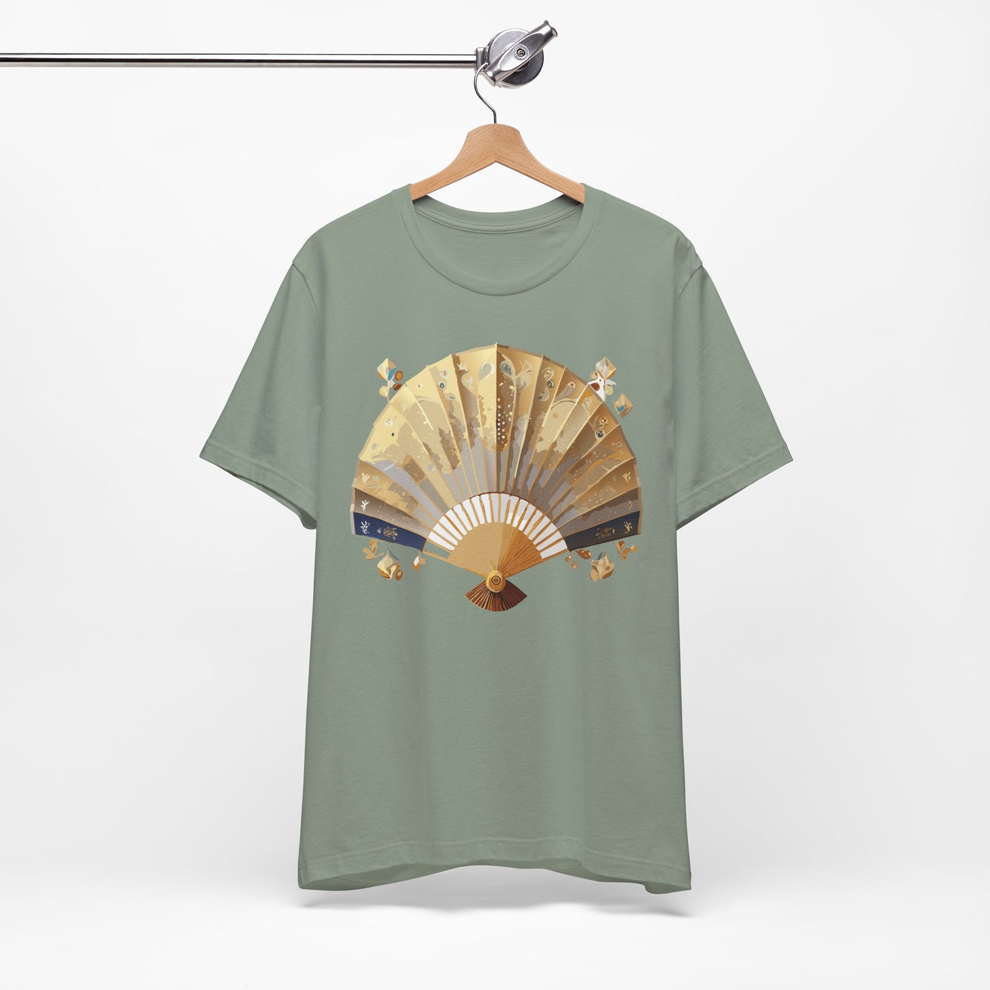 Fan shirt, Shirt with Fan, Tee Shirt with Gold Blower