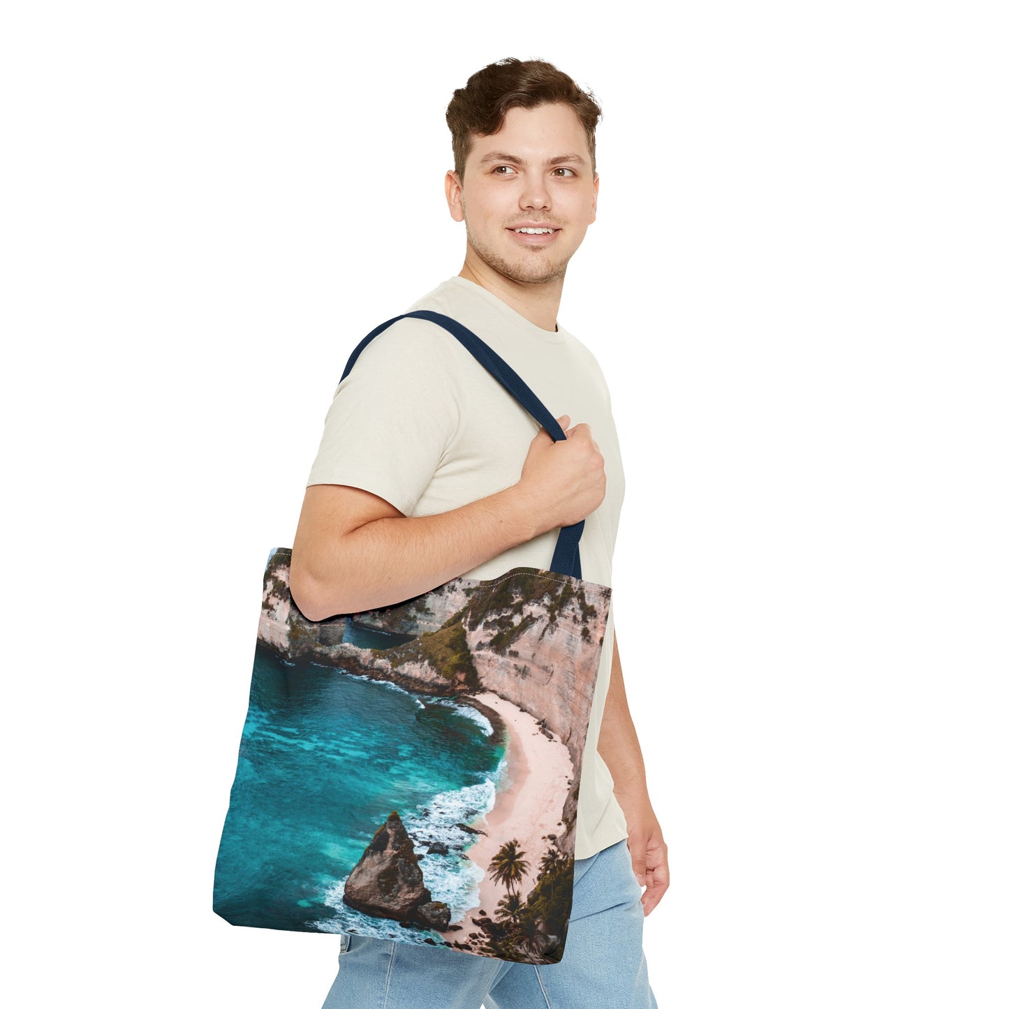 Canvas Bag with Beach Prints